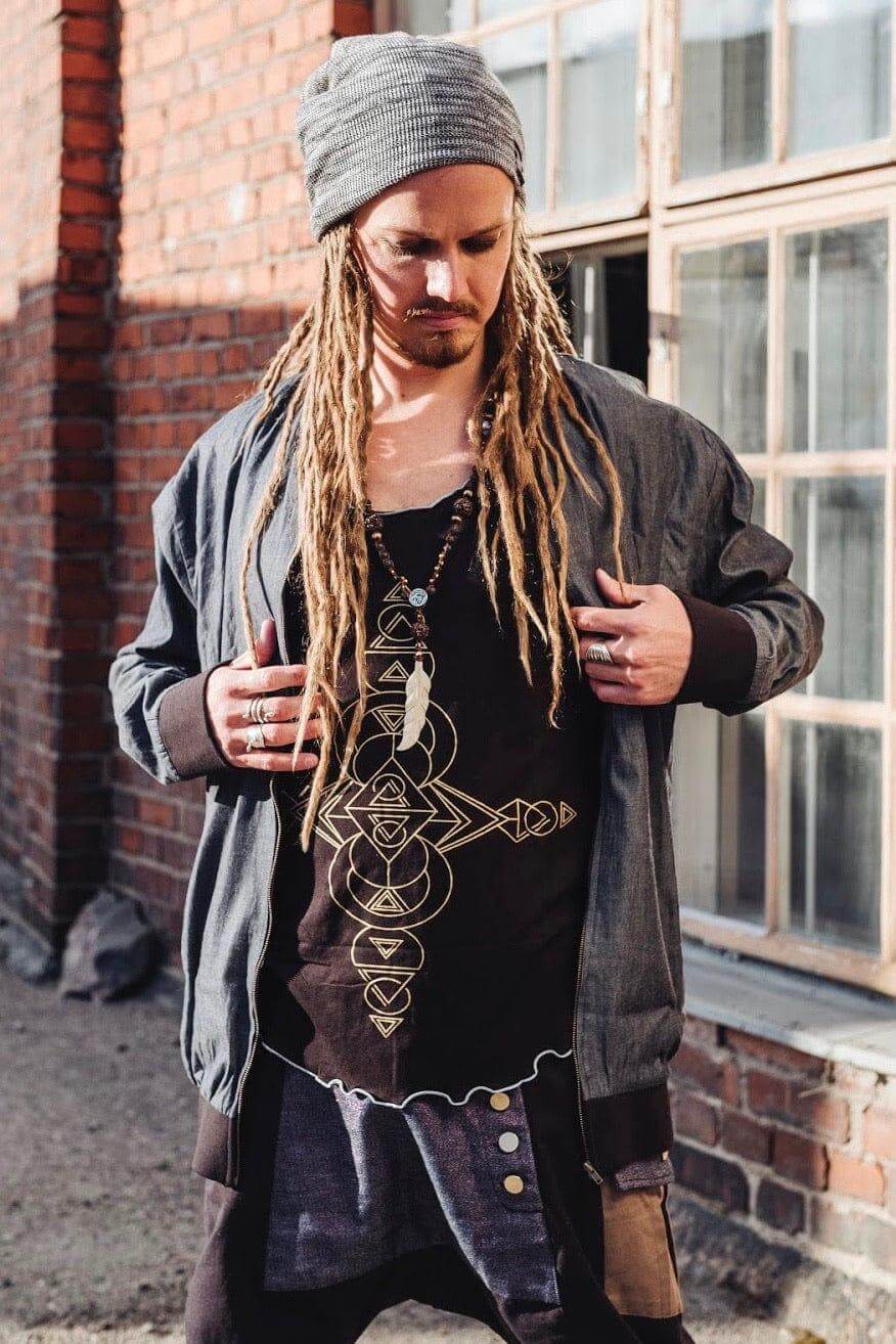 VALOdesigns Jackets VALO BOMBER - Reversible multicolor cotton bomber zipper jacket with unique print