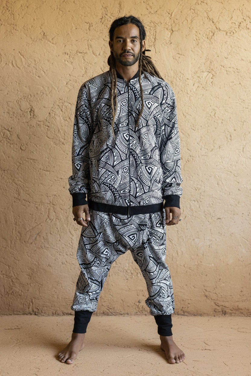 VALO BOMBER - Reversible multicolor cotton bomber zipper jacket with unique print - VALO Design Clothing