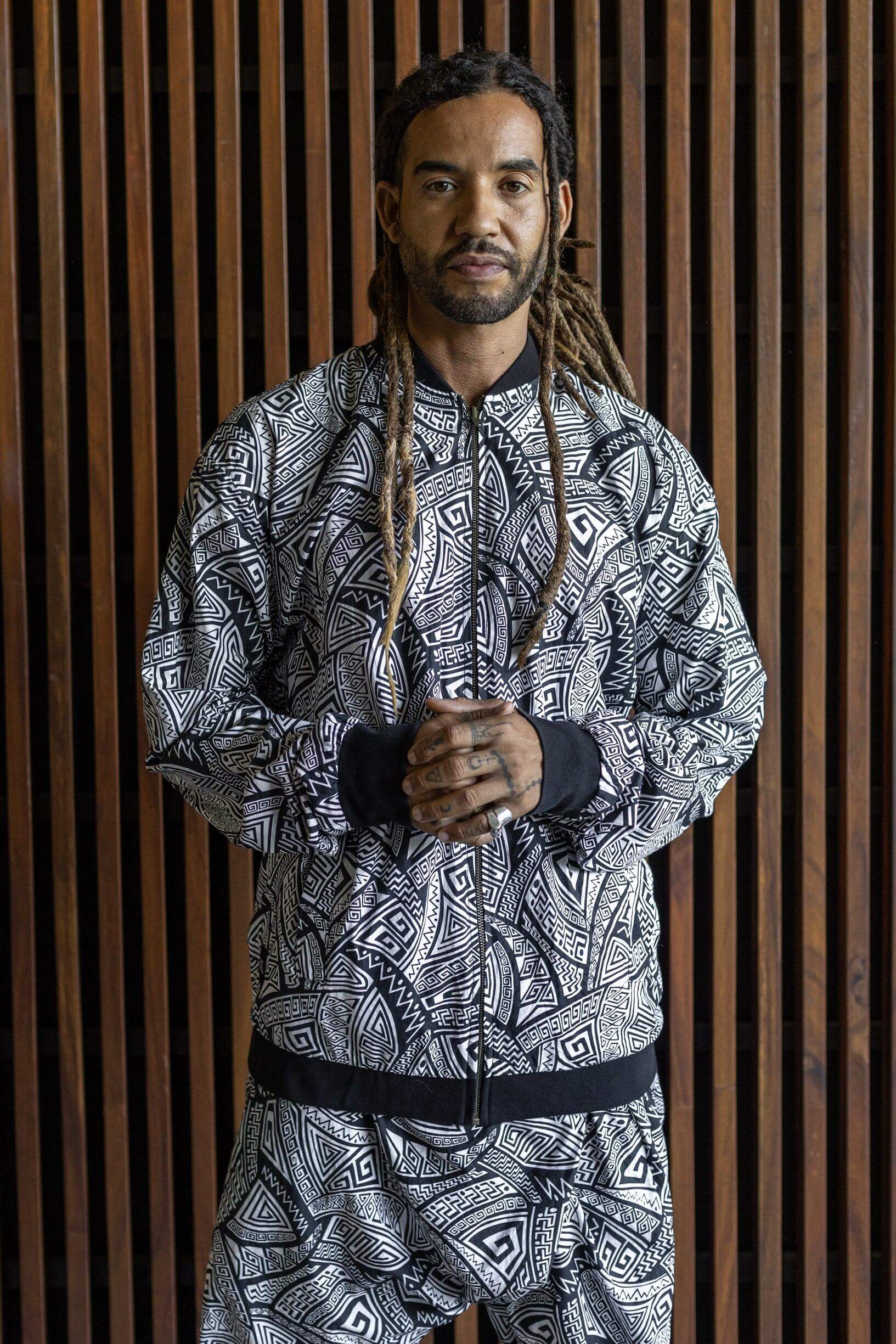 VALO BOMBER - Reversible multicolor cotton bomber zipper jacket with unique print - VALO Design Clothing