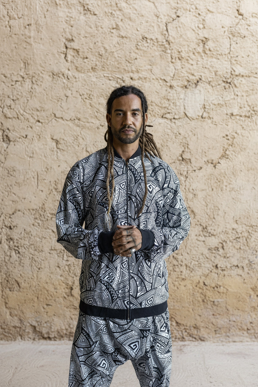 VALO BOMBER - Reversible multicolor cotton bomber zipper jacket with unique print - VALO Design Clothing