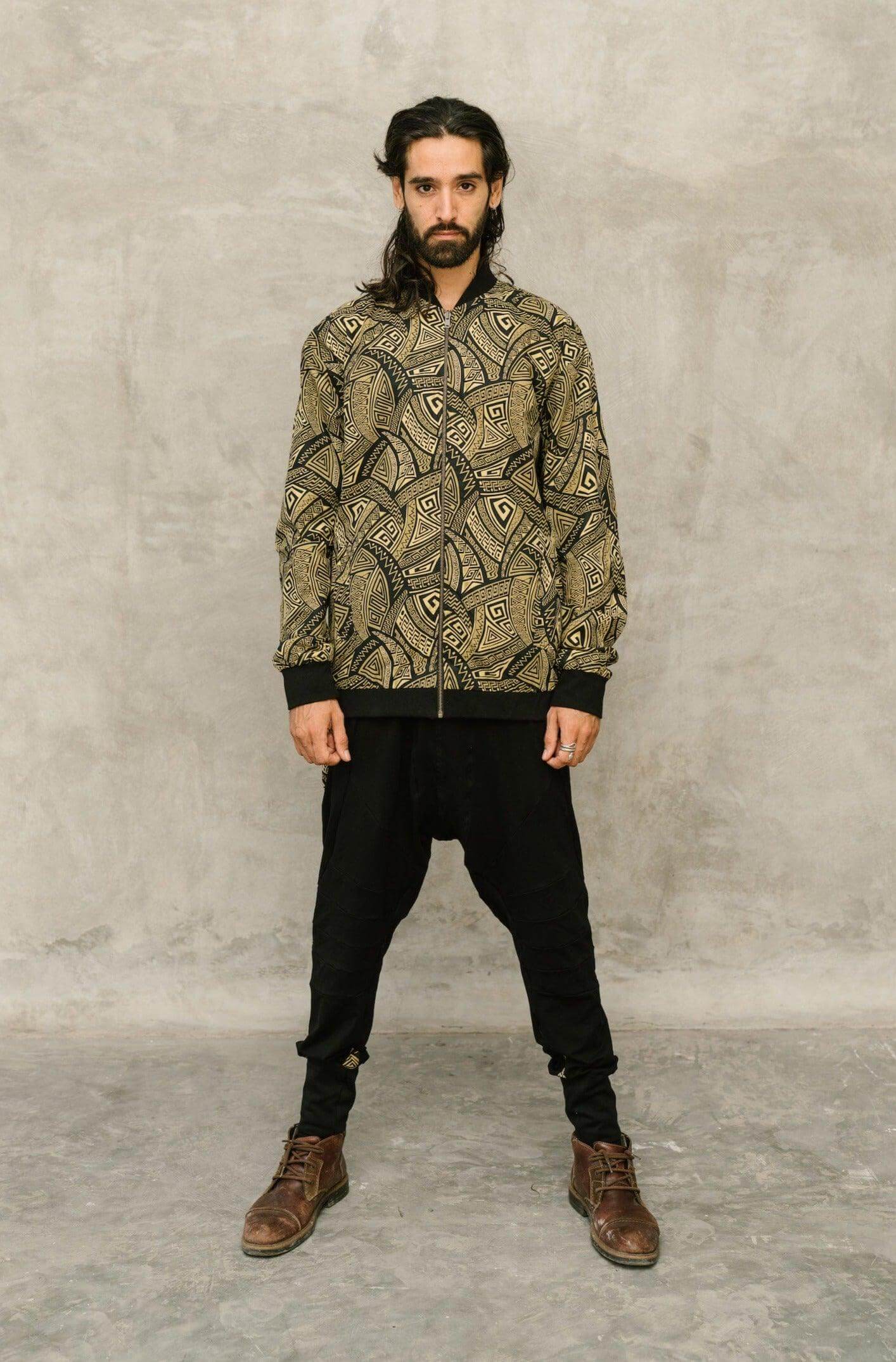 VALO BOMBER - Reversible multicolor cotton bomber zipper jacket with unique print - VALO Design Clothing