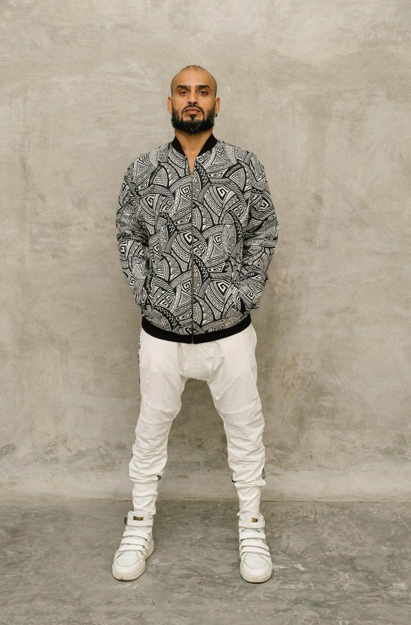 VALO BOMBER - Reversible multicolor cotton bomber zipper jacket with unique print - VALO Design Clothing