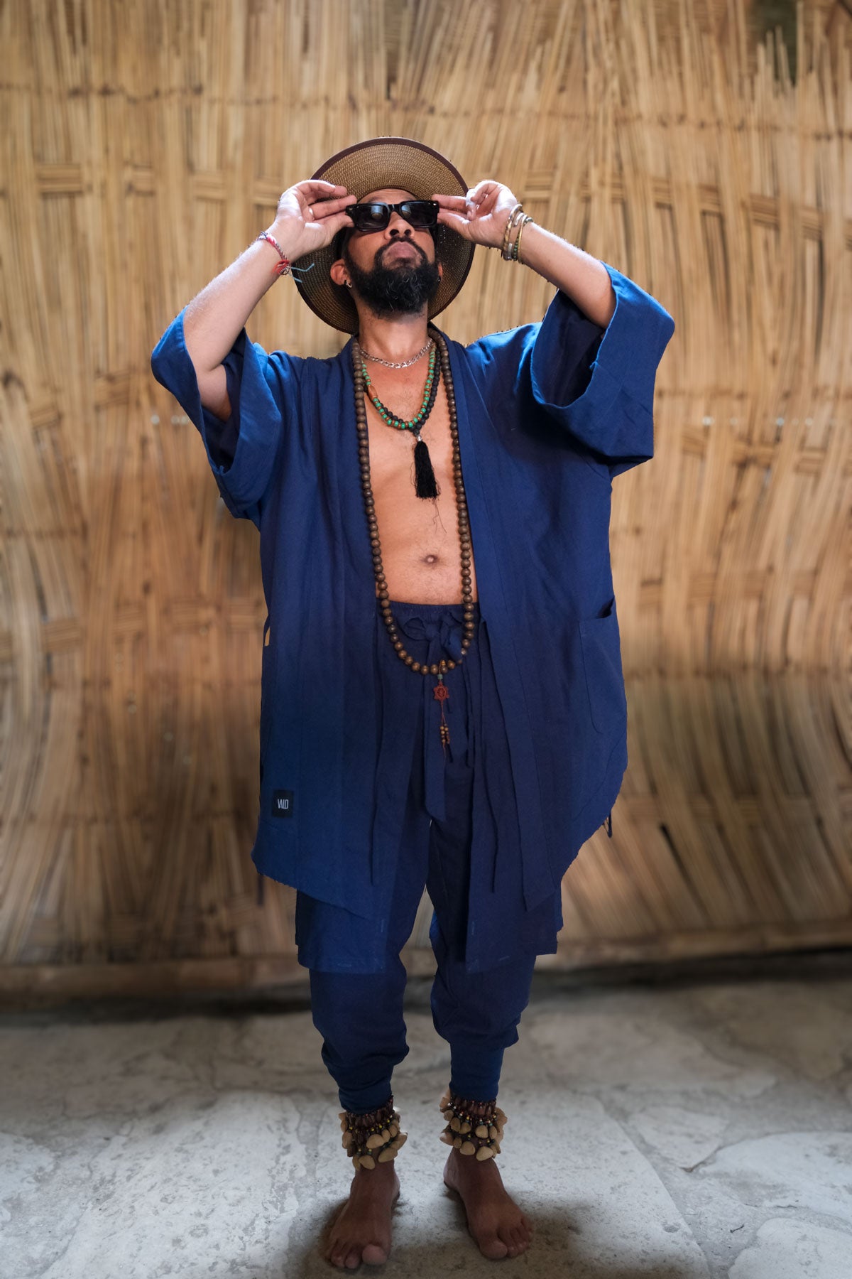 BUSHI Pants Navy Blue - Japanese Style Designer Linen Pants