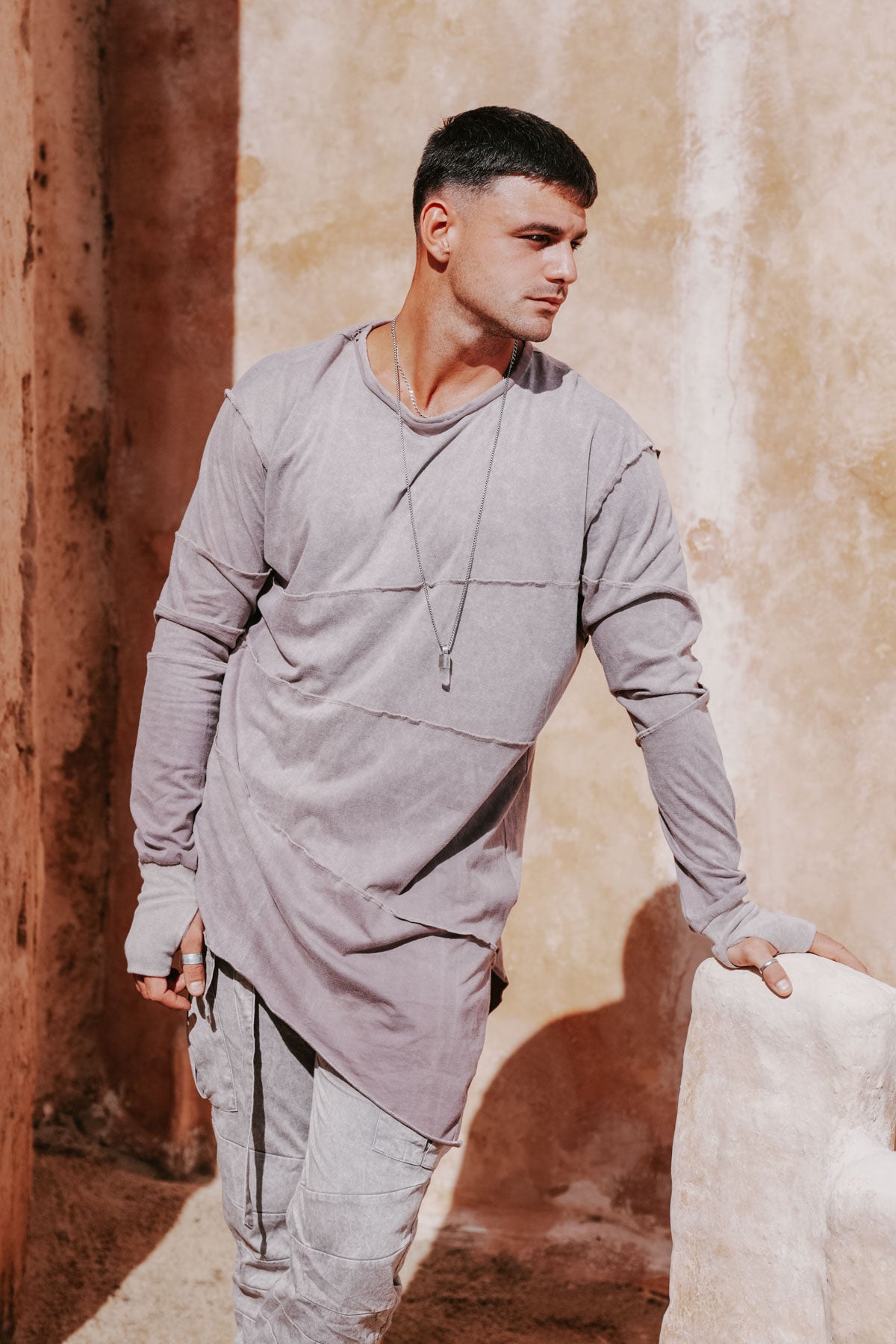KELO Longsleeve - Asymmetric Stonewashed Cotton Shirt