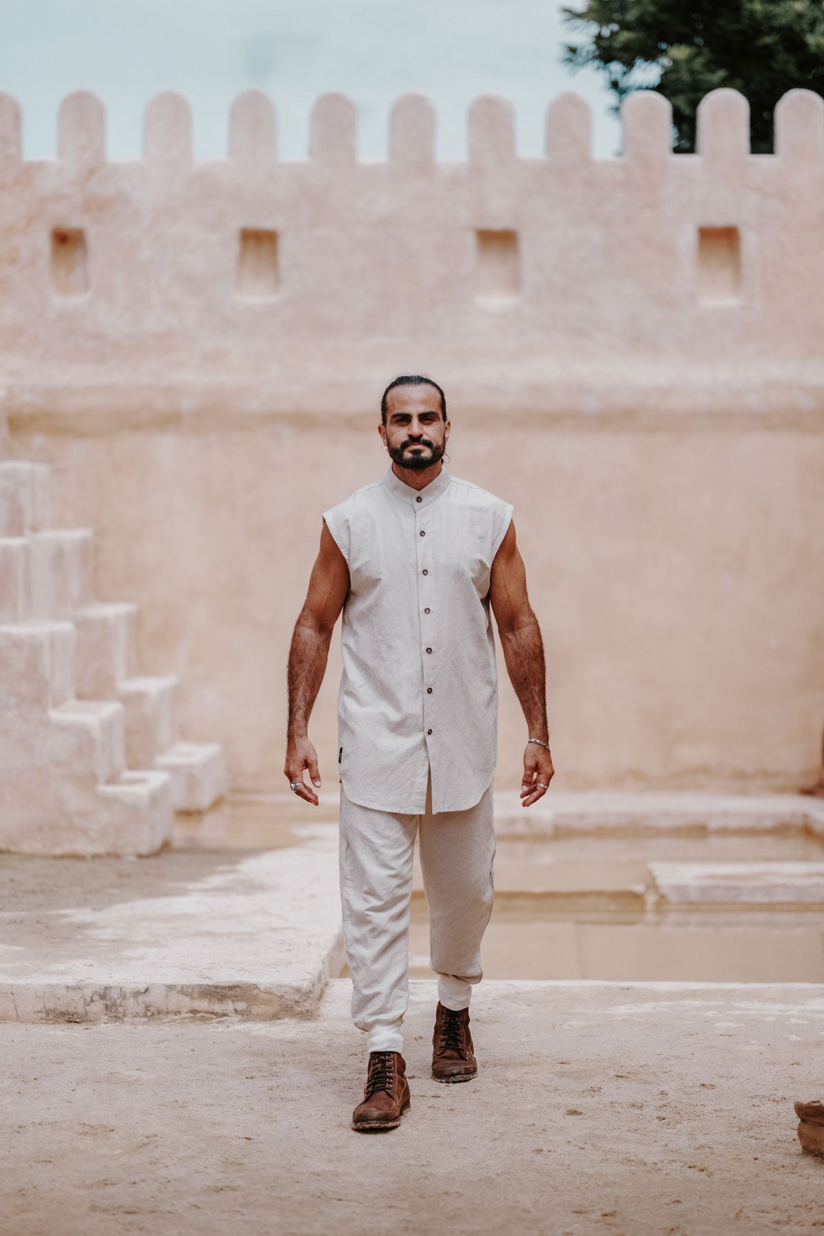 KOKO Vest and Pants Cream Linen