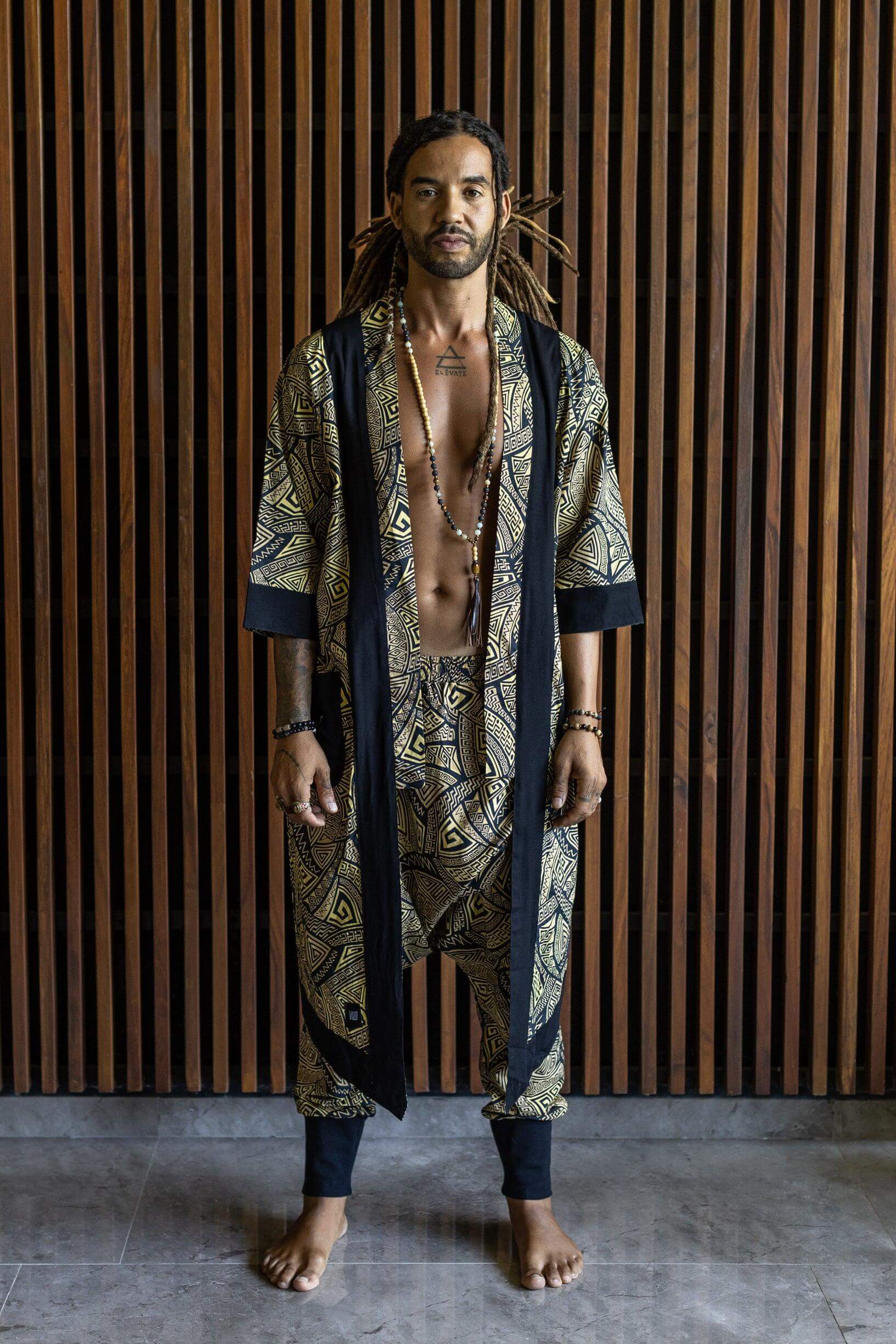 VALO Design VALO SPIRIT NINJA Gold & Black Tribal - Comfortable & stylish cotton print harem pants