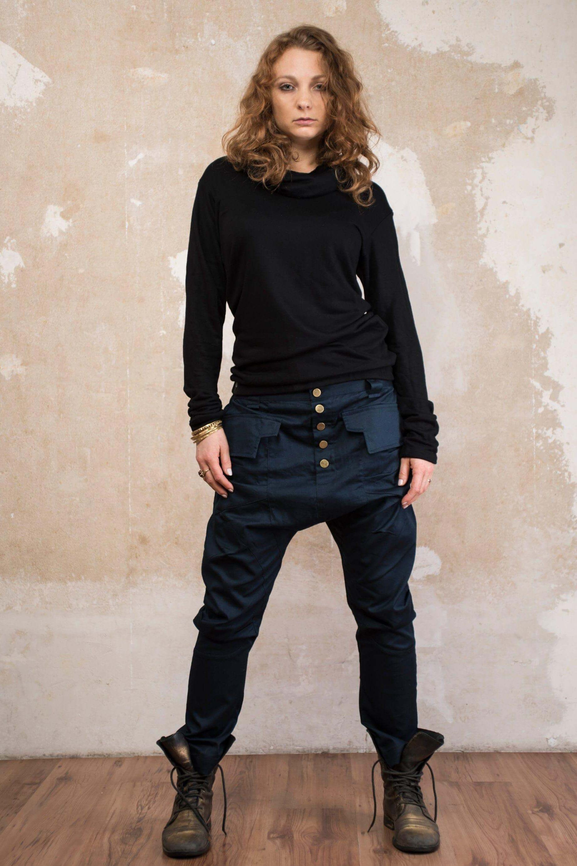 VALOdesigns Pants YÖ - Elegant drop crotch harem pants with unique cut - Unisex