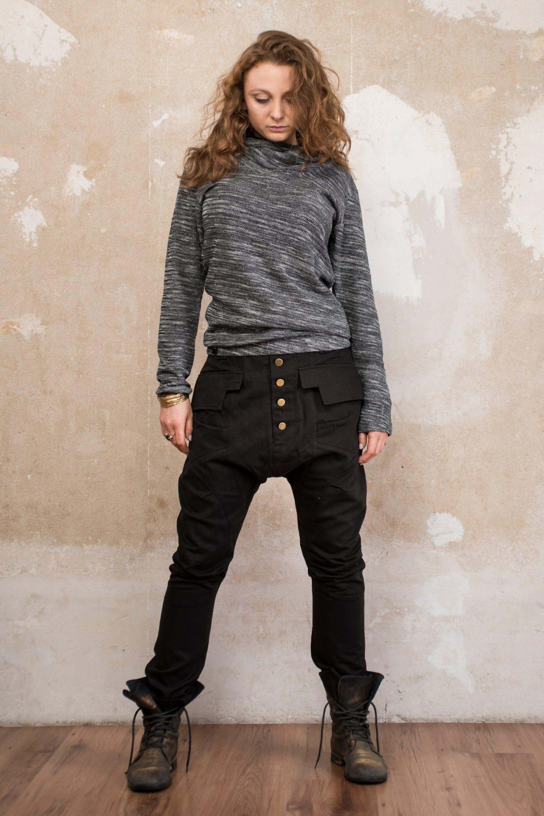 VALOdesigns Pants YÖ - Elegant drop crotch harem pants with unique cut - Unisex