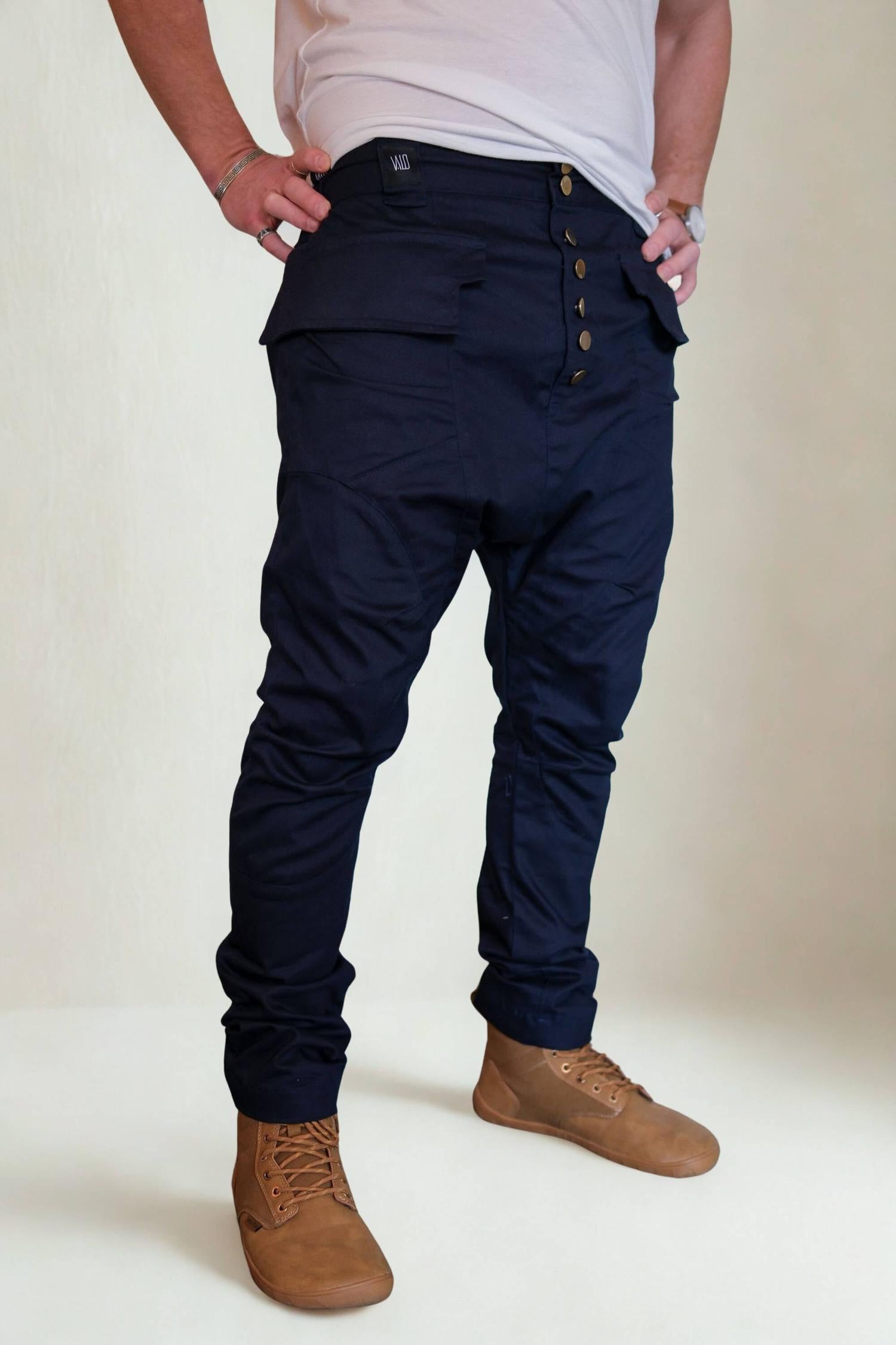 YÖ - Elegant Drop Crotch Harem Pants with Unique Cut