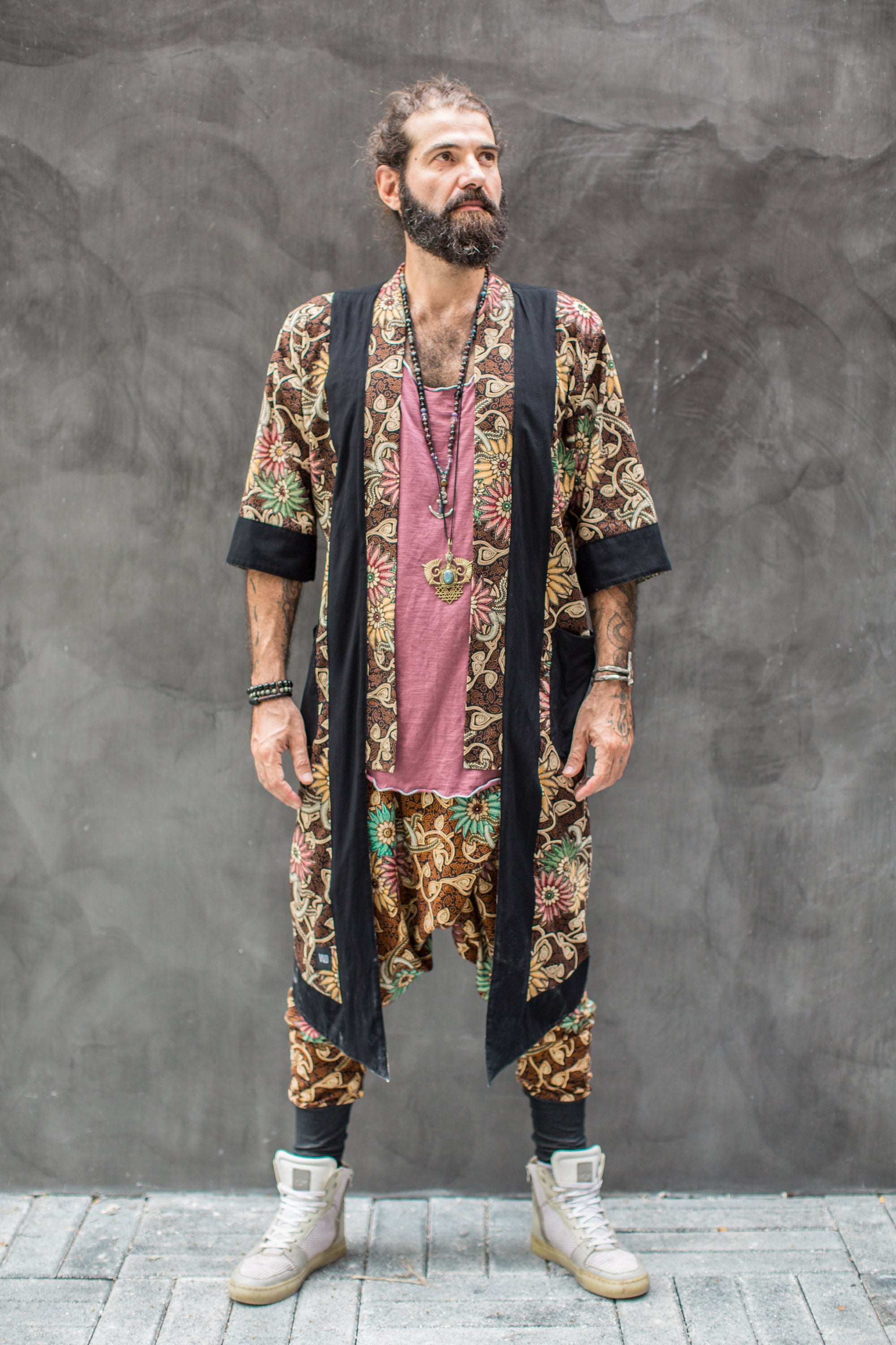 BALI SPIRIT NINJA Brown Batik - Comfortable & stylish cotton print harem pants