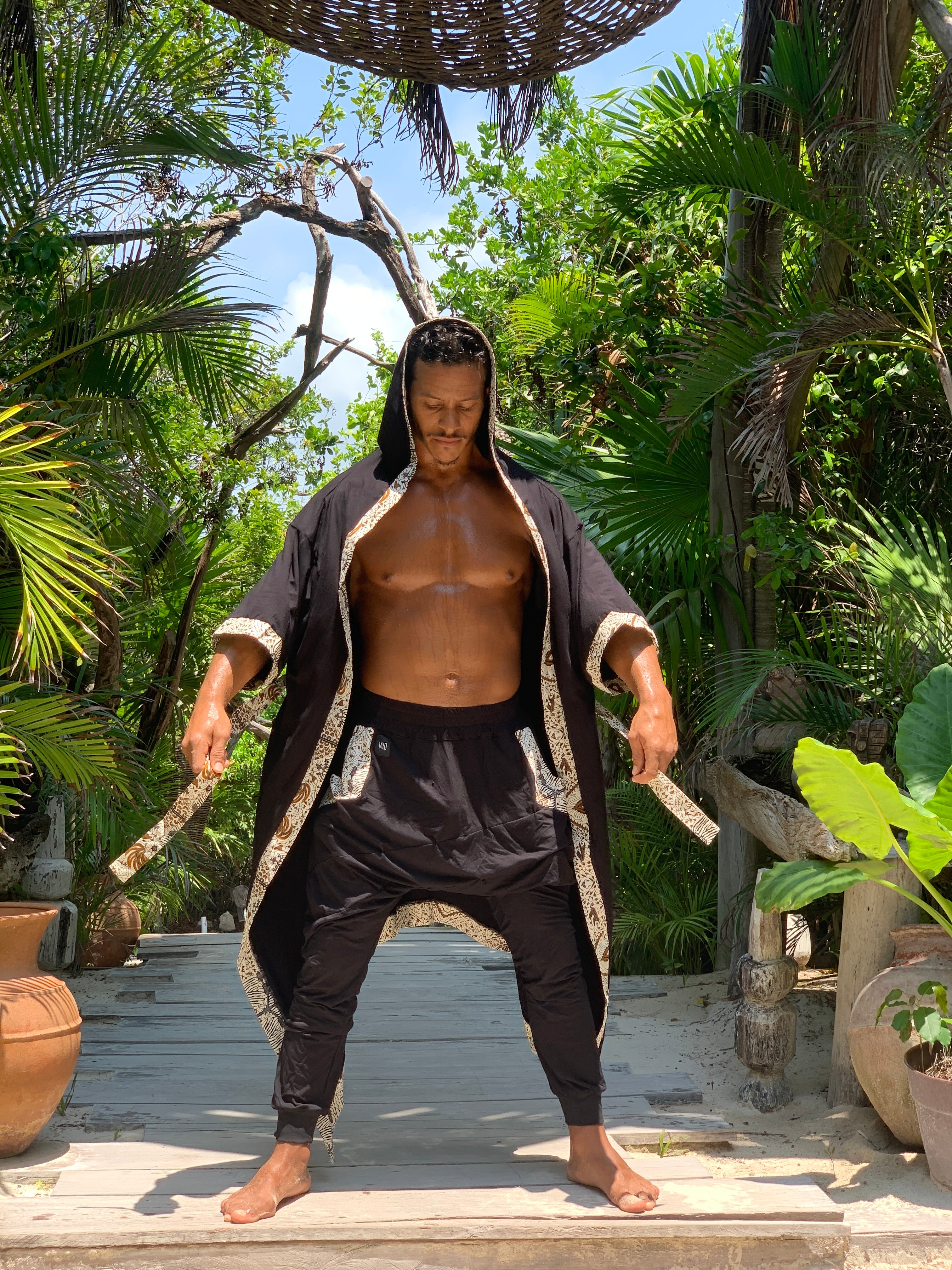 Shitagi Black Outfit - Premium Bamboo Kimono and Pants