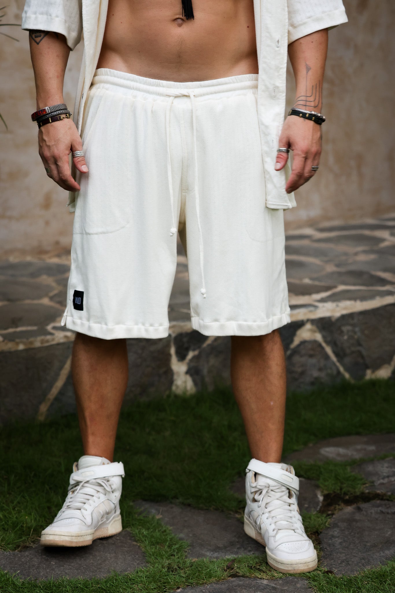 LOMA SHORTS - White soft cotton light designer summer shorts