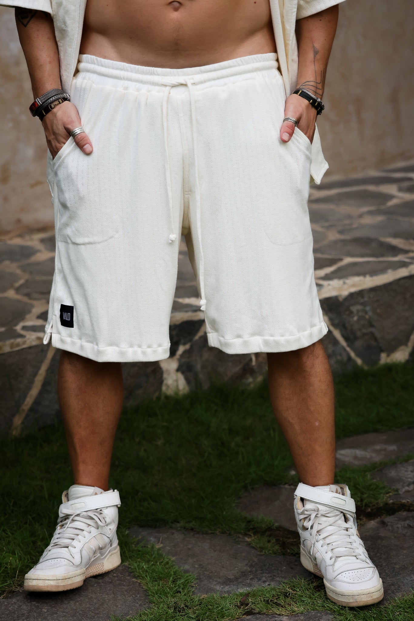 LOMA SHORTS - White soft cotton light designer summer shorts