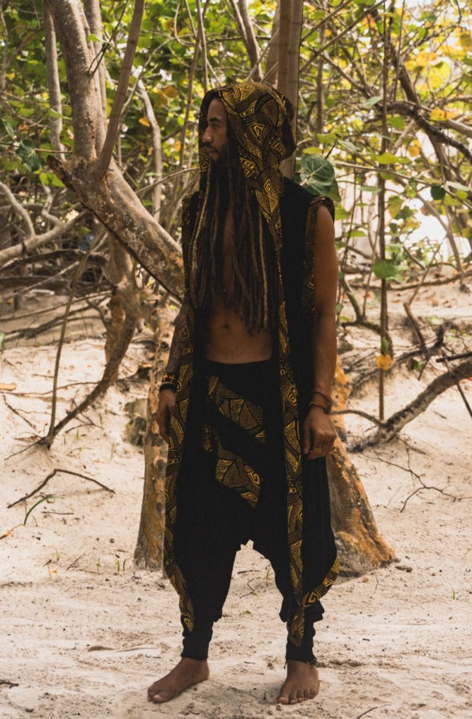 NINJA WARRIOR Bamboo - Impressive Harem Pants with Unique Tribal Patterns