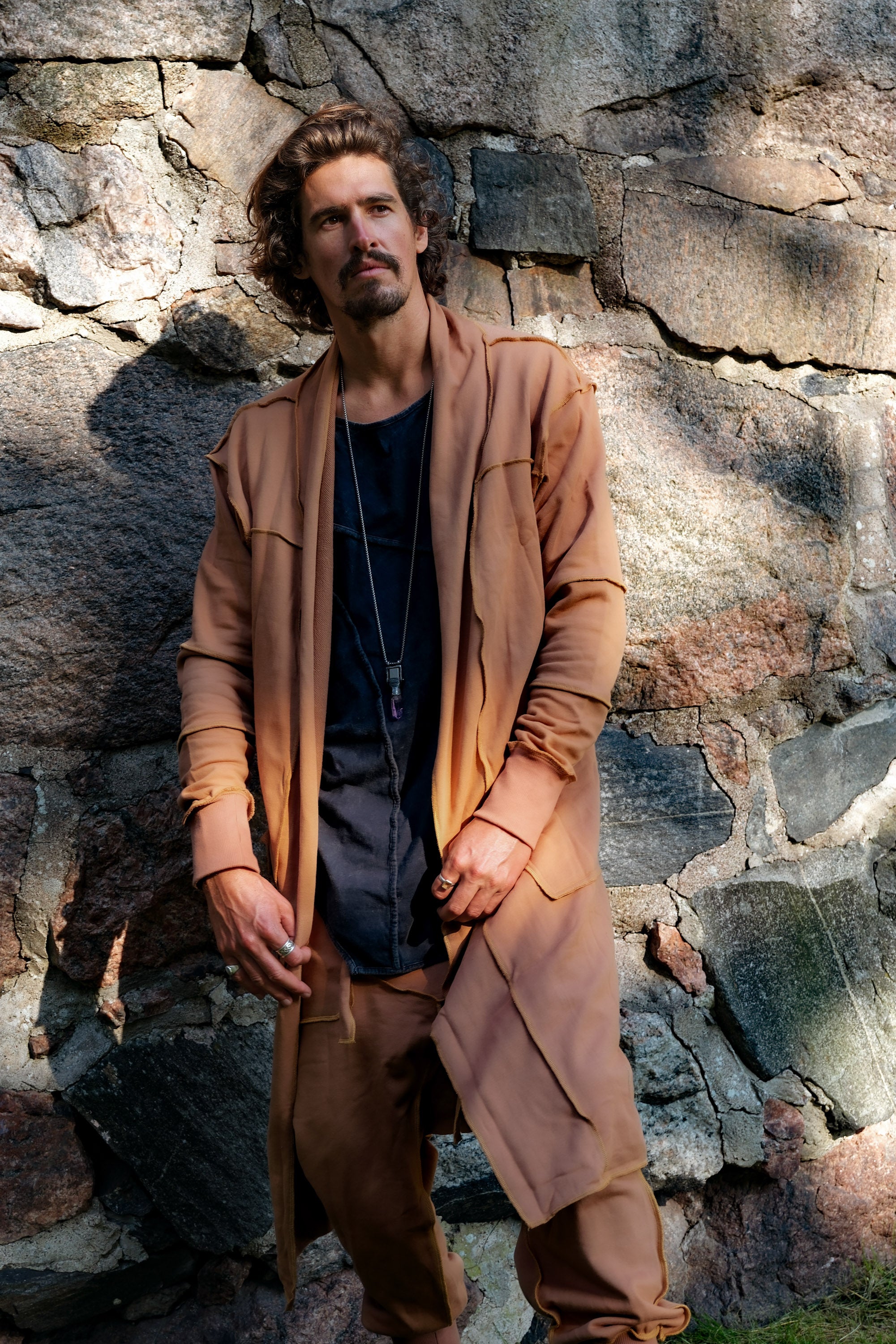 NORTHENER Cardigan - Long-sleeve Cotton Kimono Cape Cloak