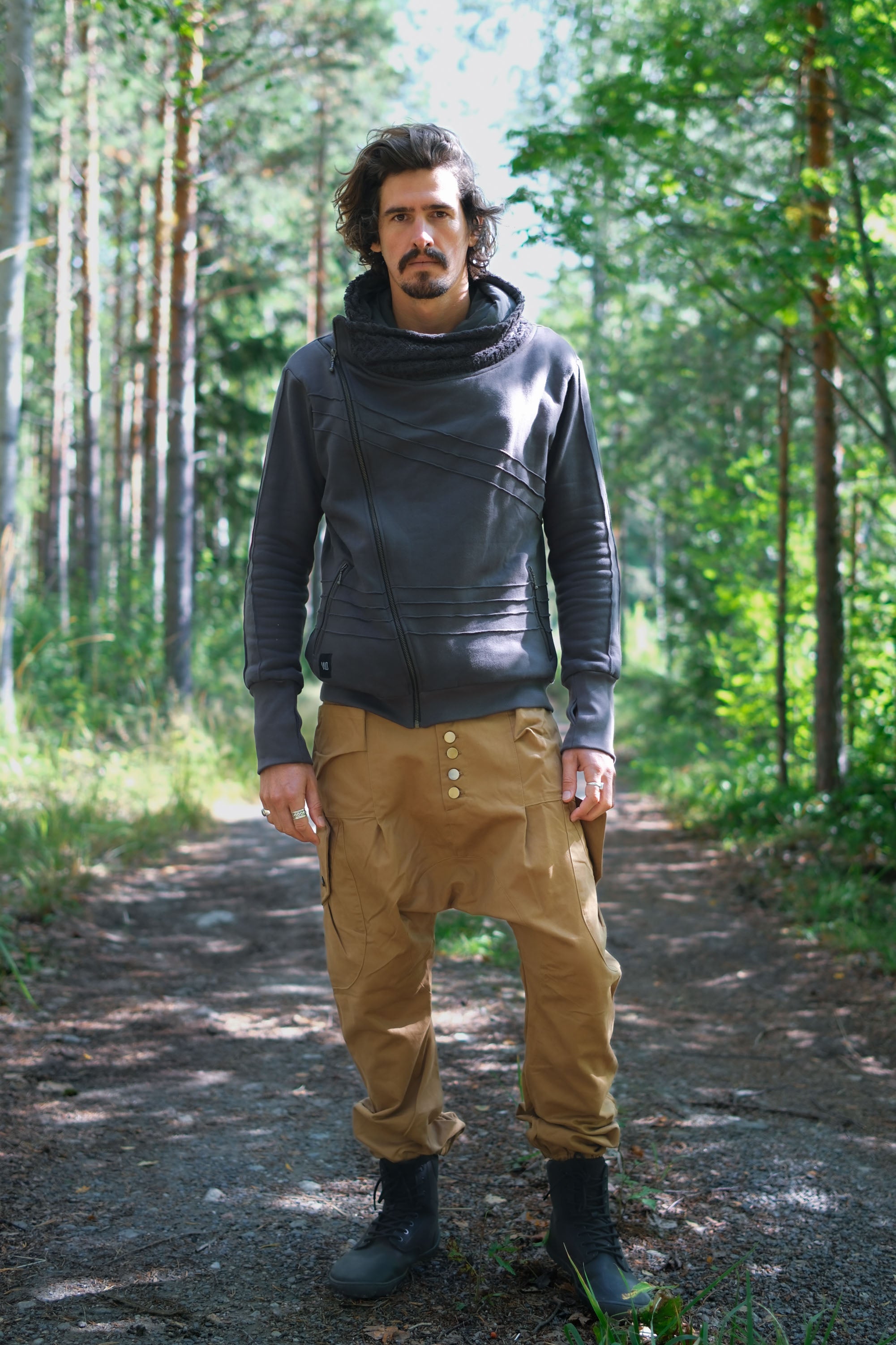 LUONTO - Cargo Style Baggy Drop Crotch Harem Pants