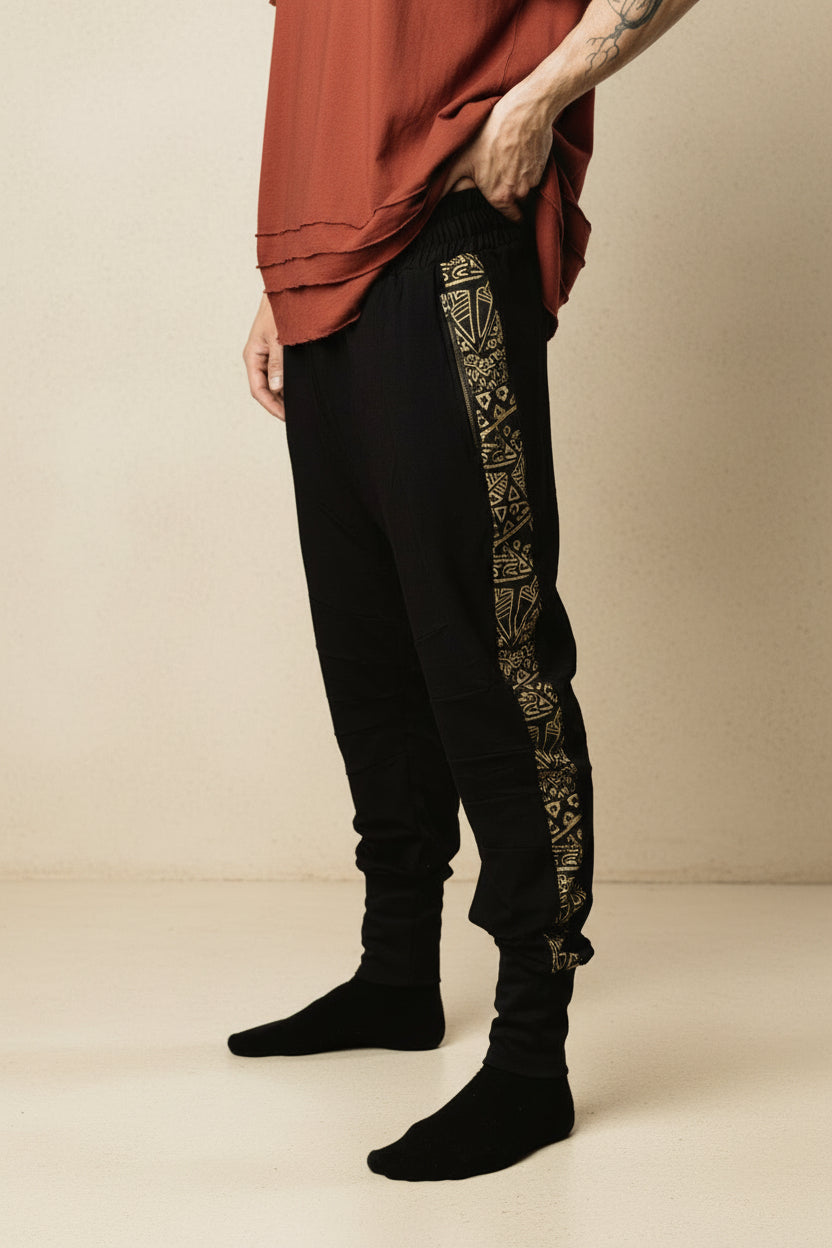 CAPO Pants - Slim leg bamboo stretch drop crotch joggers-Pants-VALO Design Clothing