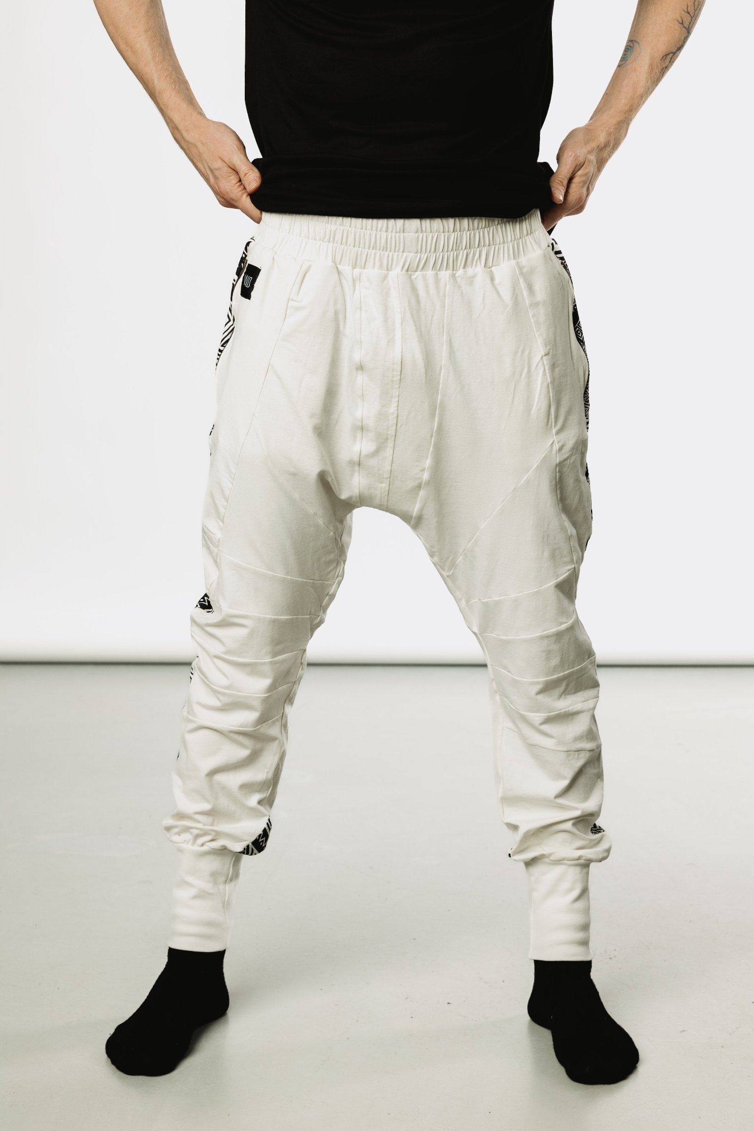 CAPO Pants - Slim leg bamboo stretch drop crotch joggers-Pants-VALO Design Clothing