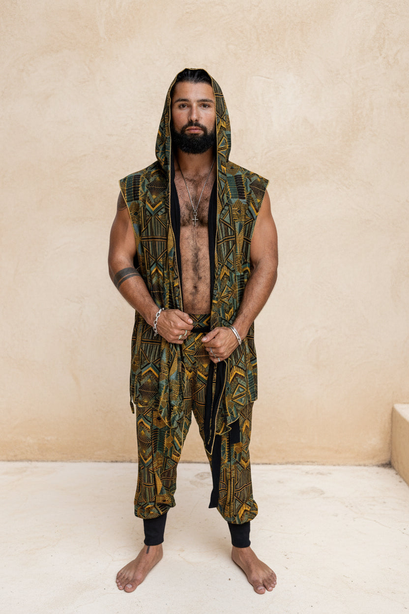 Hanzo Outfit - Blue Gold Prism Vest and Pants-Outfit-VALO Design Clothing
