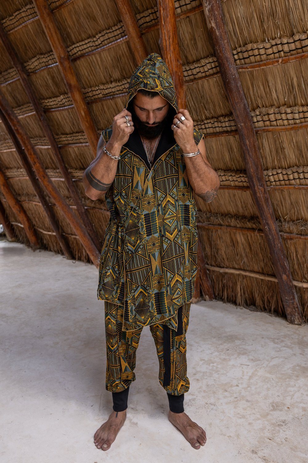 Hanzo Outfit - Blue Gold Prism Vest and Pants-Outfit-VALO Design Clothing