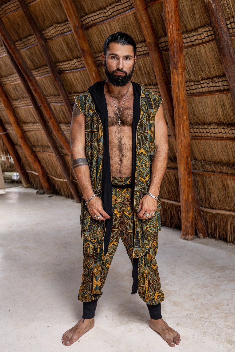 Hanzo Outfit - Blue Gold Prism Vest and Pants-Outfit-VALO Design Clothing