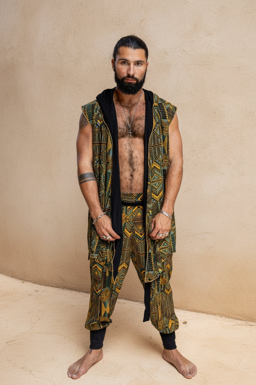 Hanzo Outfit - Blue Gold Prism Vest and Pants-Outfit-VALO Design Clothing