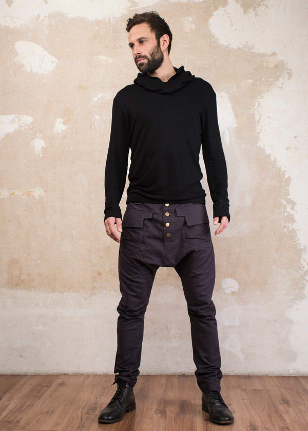 VALOdesigns Hoodies ILTA BLACK - Cowl neck bamboo hoodie