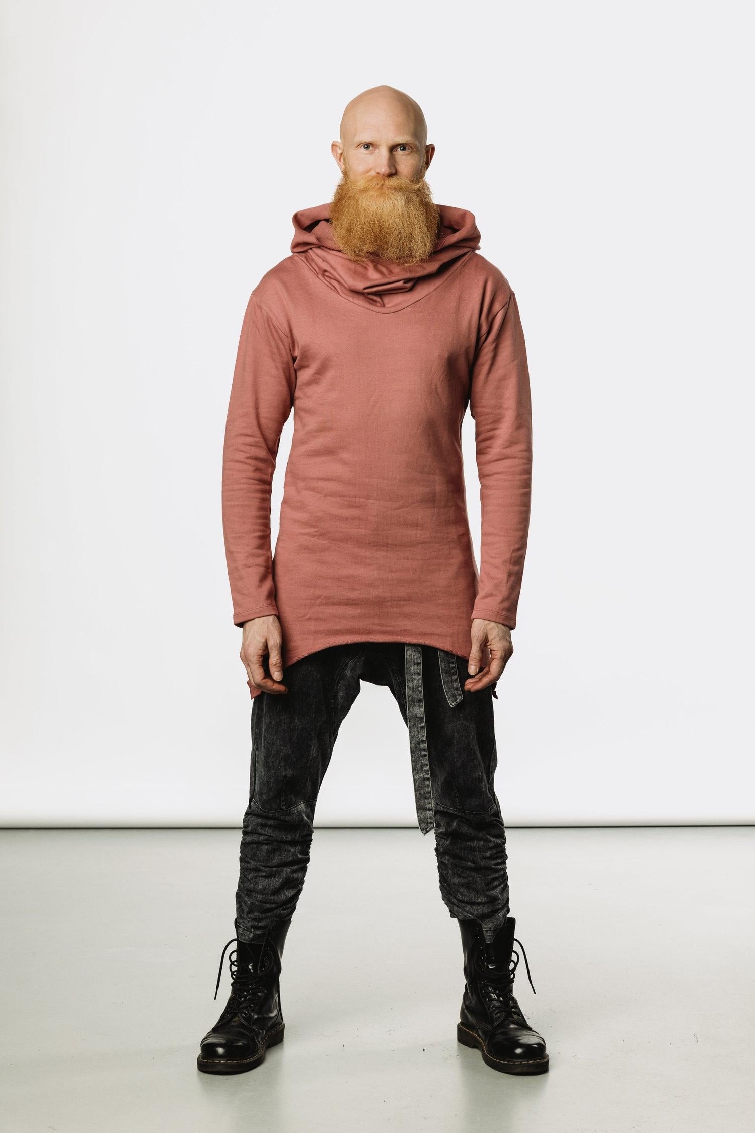 VALO Design Clothing Hoodies ILTA - An oversized assassin style hoodie with asymmetric cut, making the hoodie longer from both sides