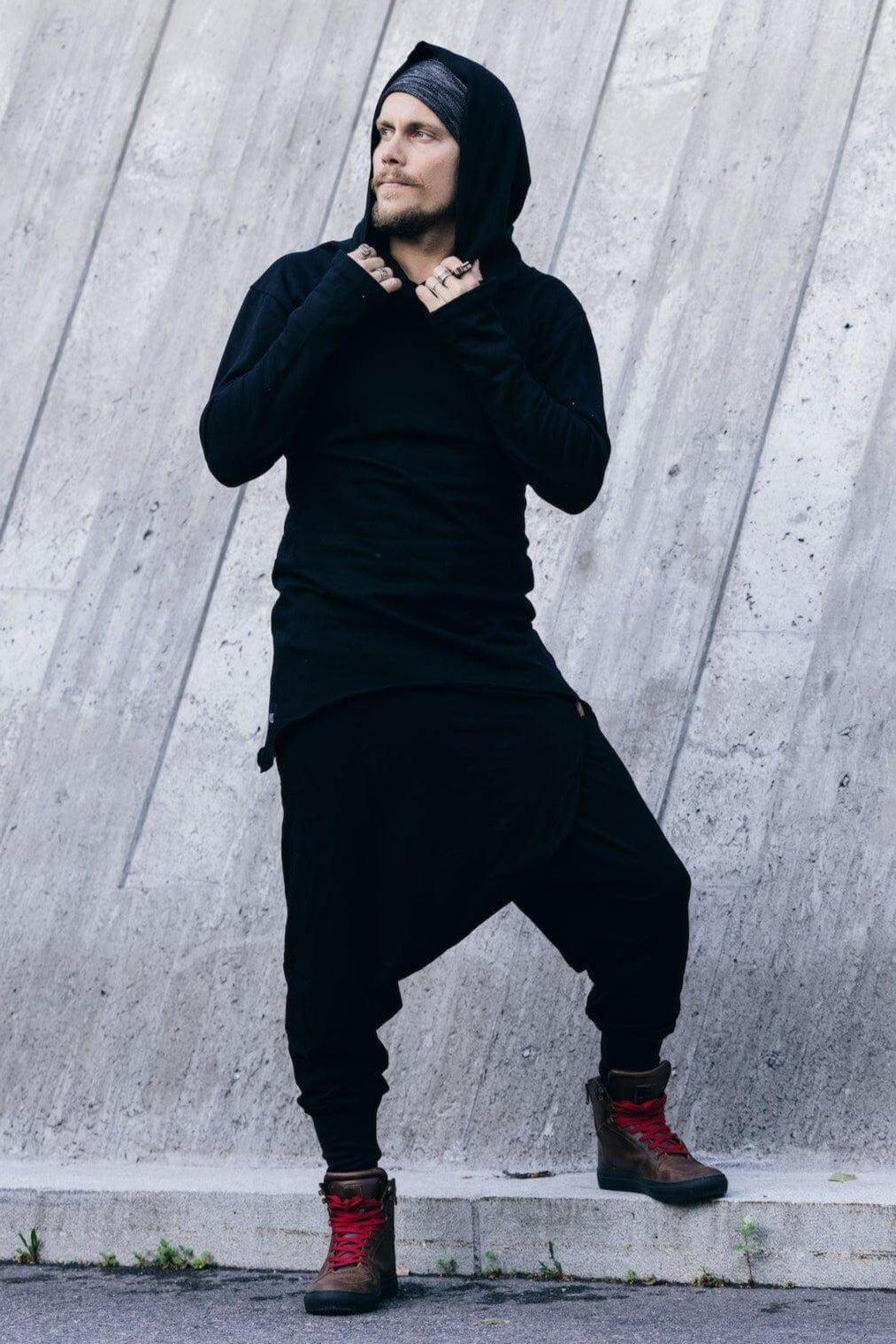 VALO Design Clothing Hoodies ILTA - An oversized assassin style hoodie with asymmetric cut, making the hoodie longer from both sides