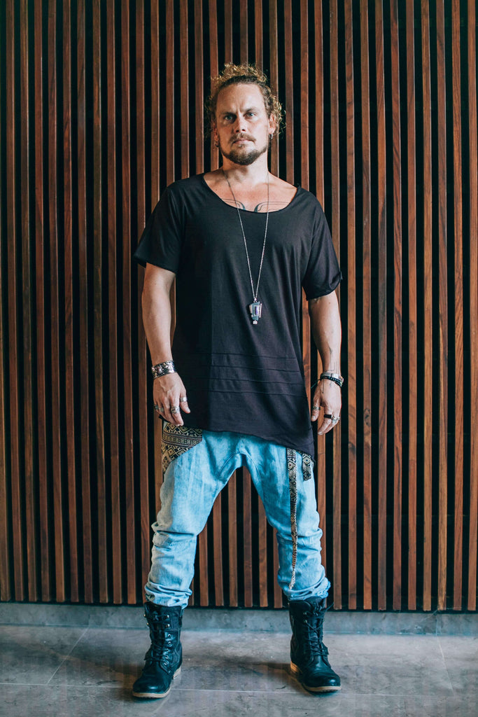 VALO Design Clothing Shirts KIVI Tee - a loose fit bamboo t-shirt with asymmetric cuts