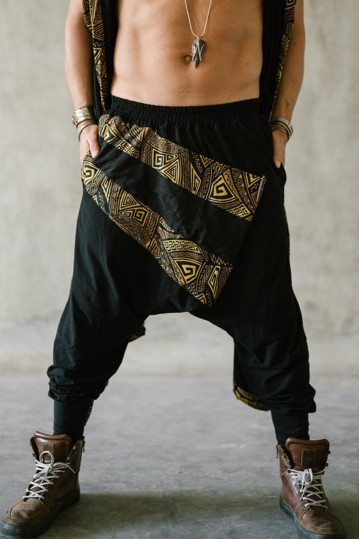 VALO Design Pants NINJA WARRIOR Bamboo - Stylish harem cut drop crotch trousers made with Bamboo Stretch