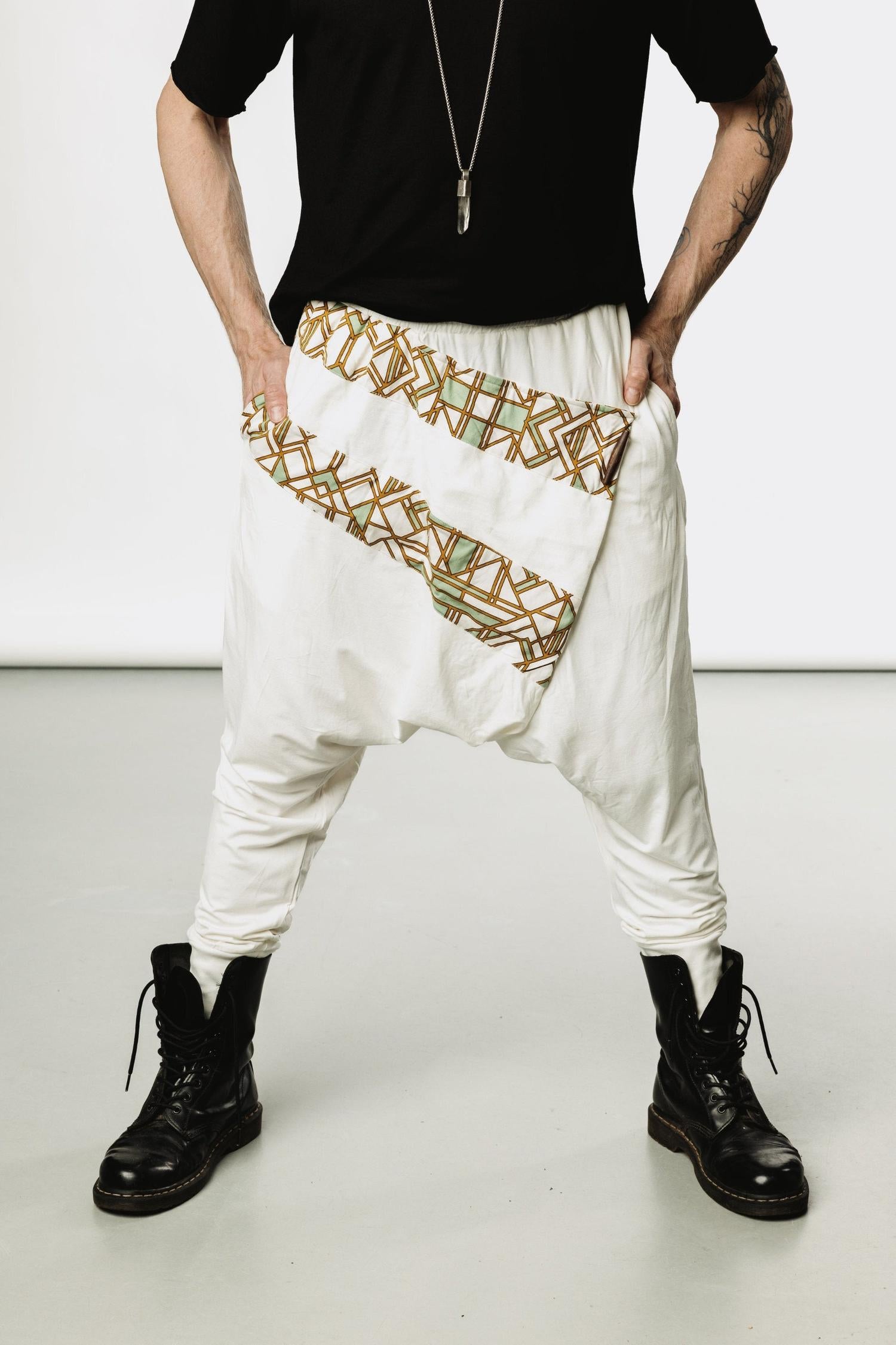 VALO Design Pants NINJA WARRIOR Bamboo - Stylish harem cut drop crotch trousers made with Bamboo Stretch