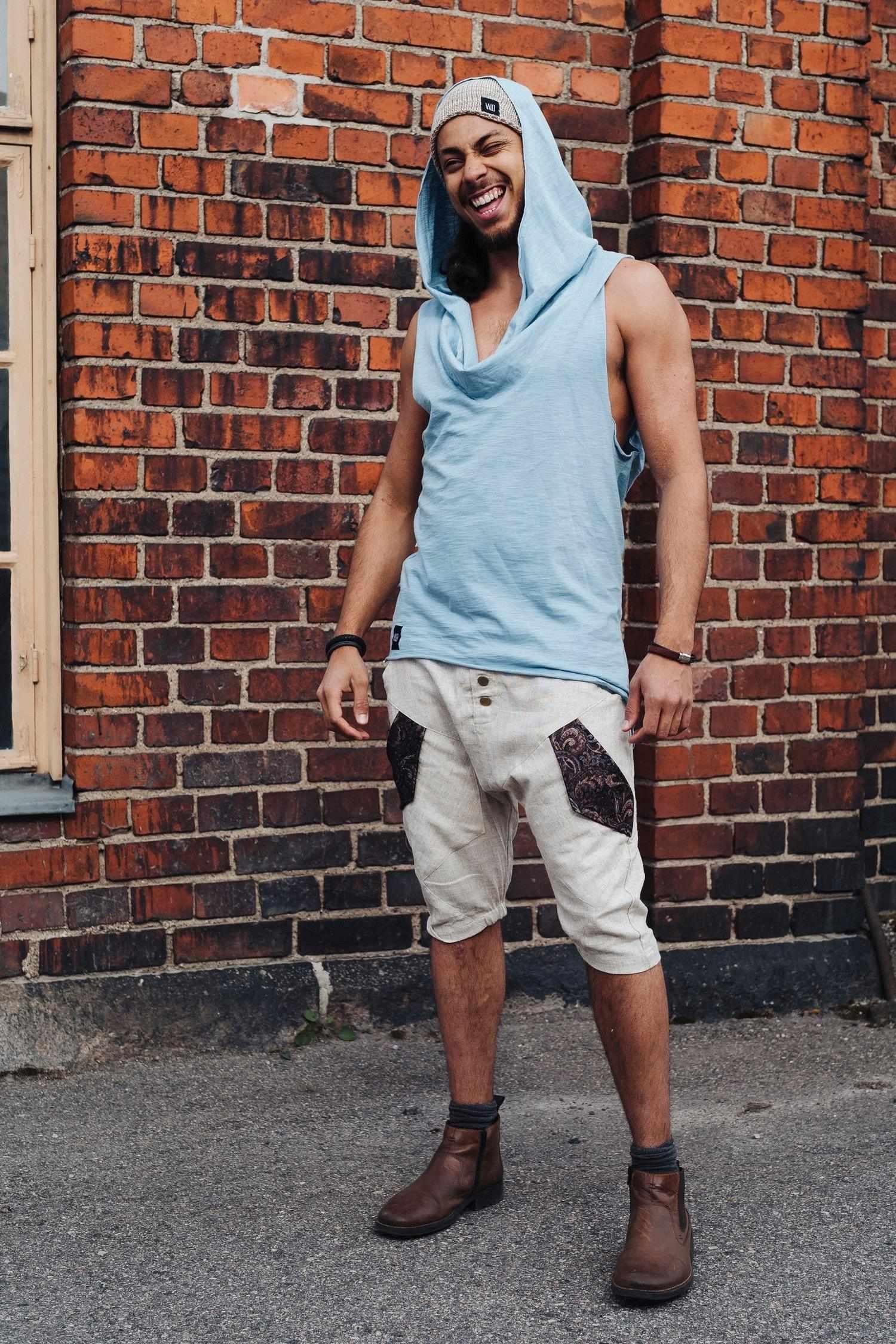 NOMAD Organic Cotton - Boho Ninja Assassin Summer Sleeveless T-shirt-Hoodies-VALO Design Clothing