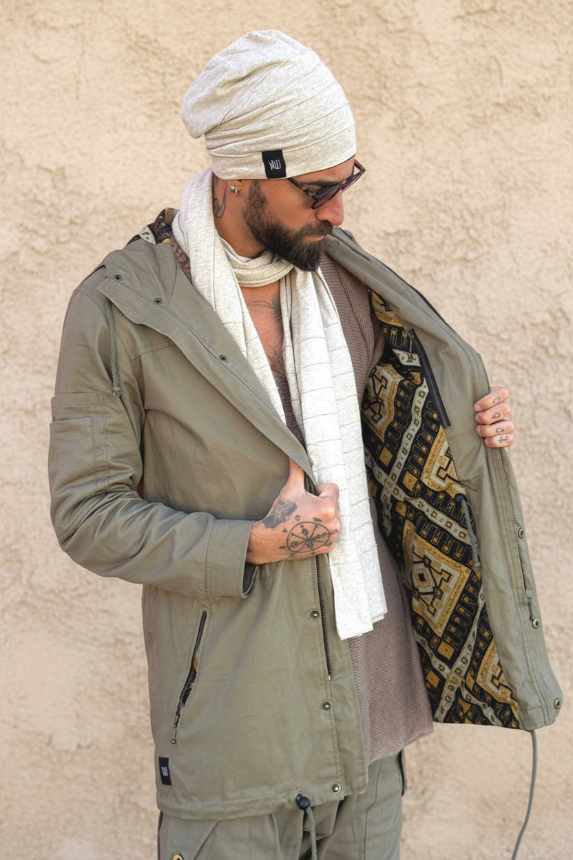 VALO Design Scarf HUIVI – Made from ultra-soft, medium-thickness natural hemp cotton fabric. Incredibly comfortable and becomes even softer with every wear