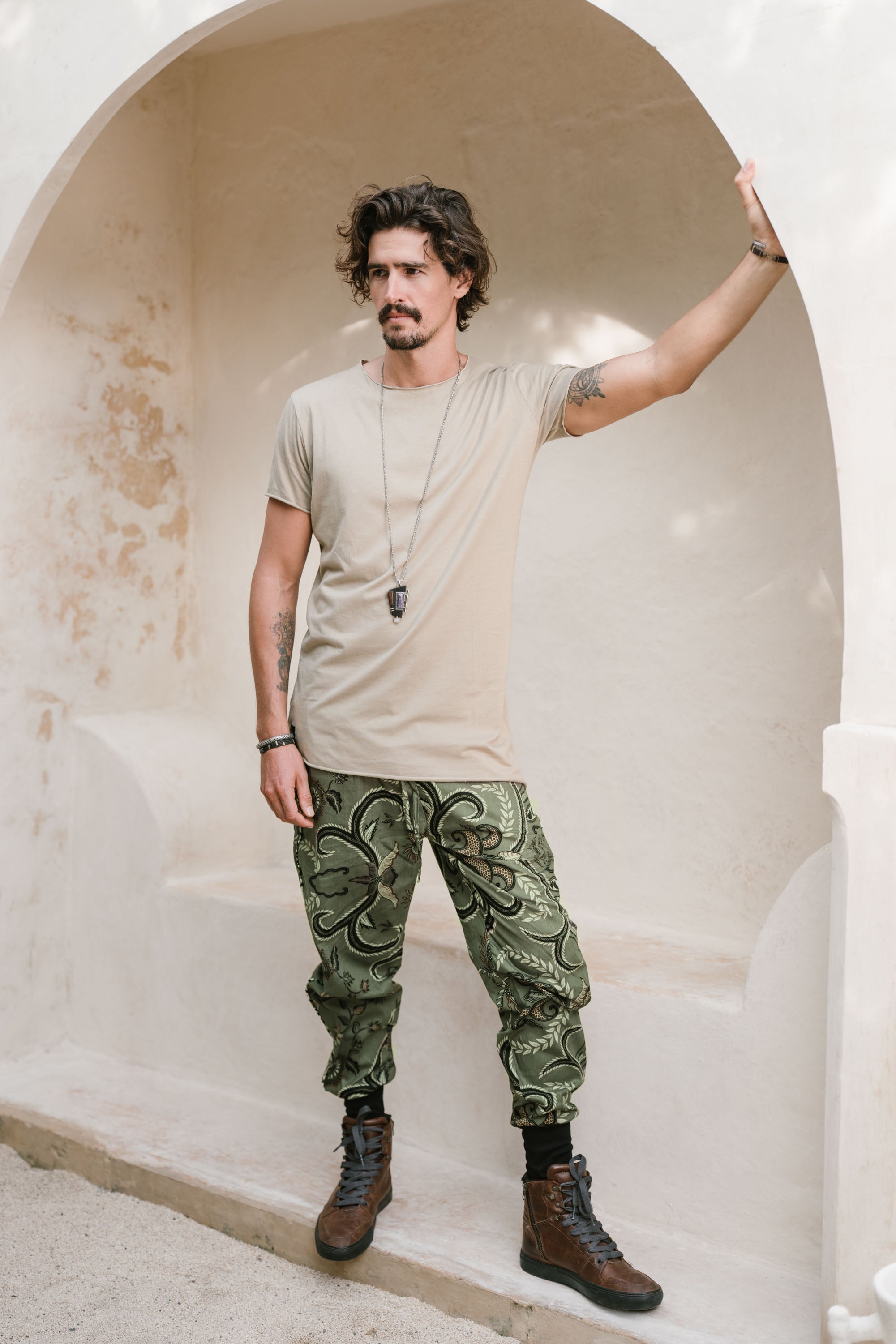 POMO Green Batik Pants and VALO Fit t-shirt