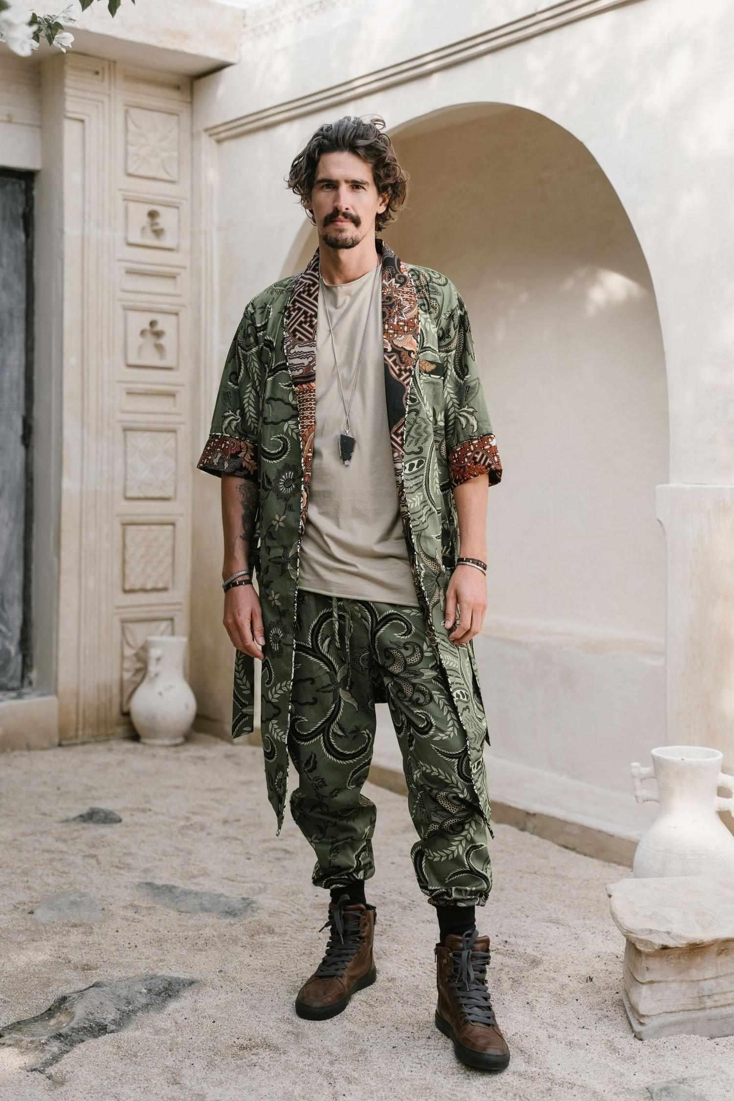 POMO Green Batik - Jacket and Pants