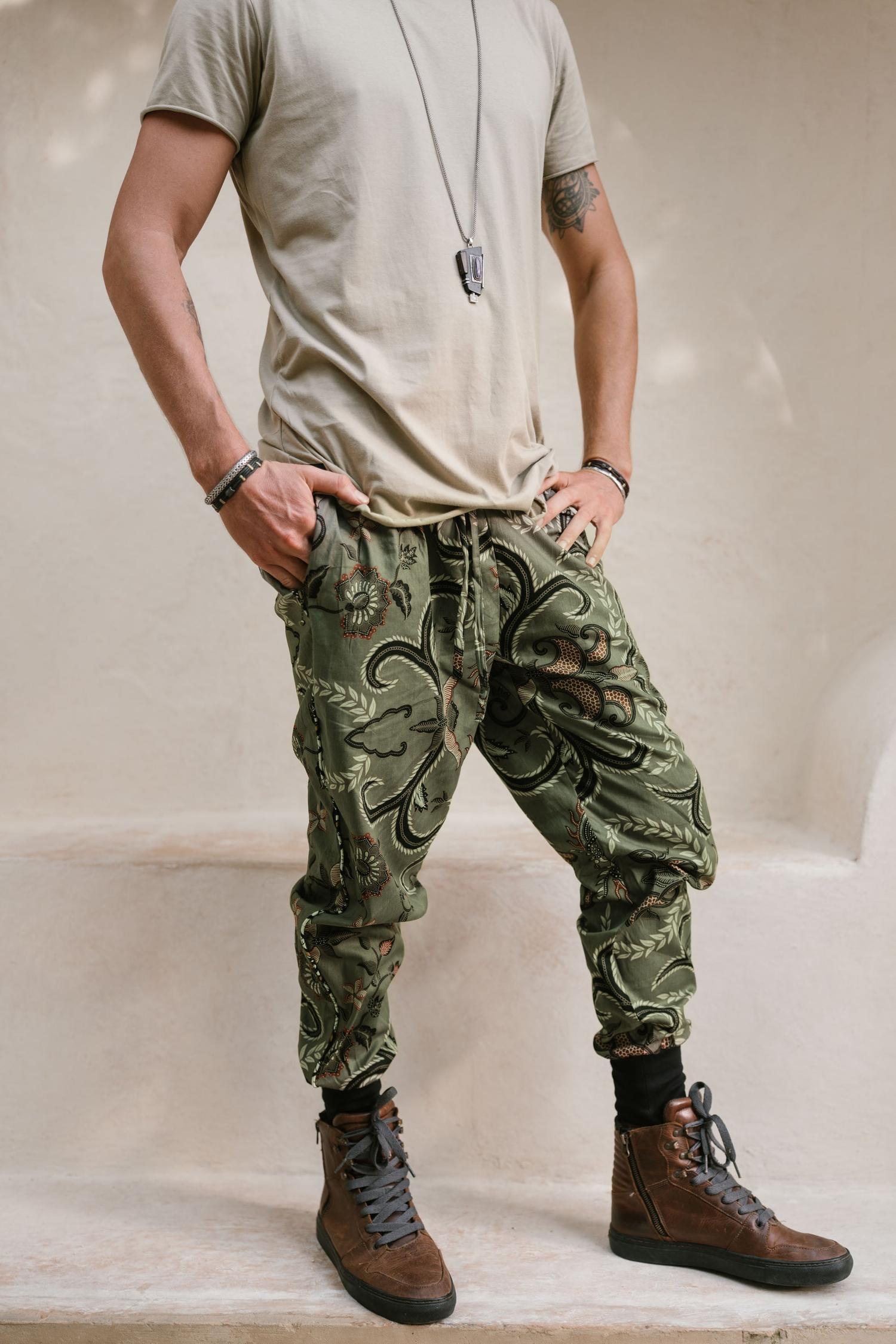POMO Green Batik Pants and VALO Fit t-shirt
