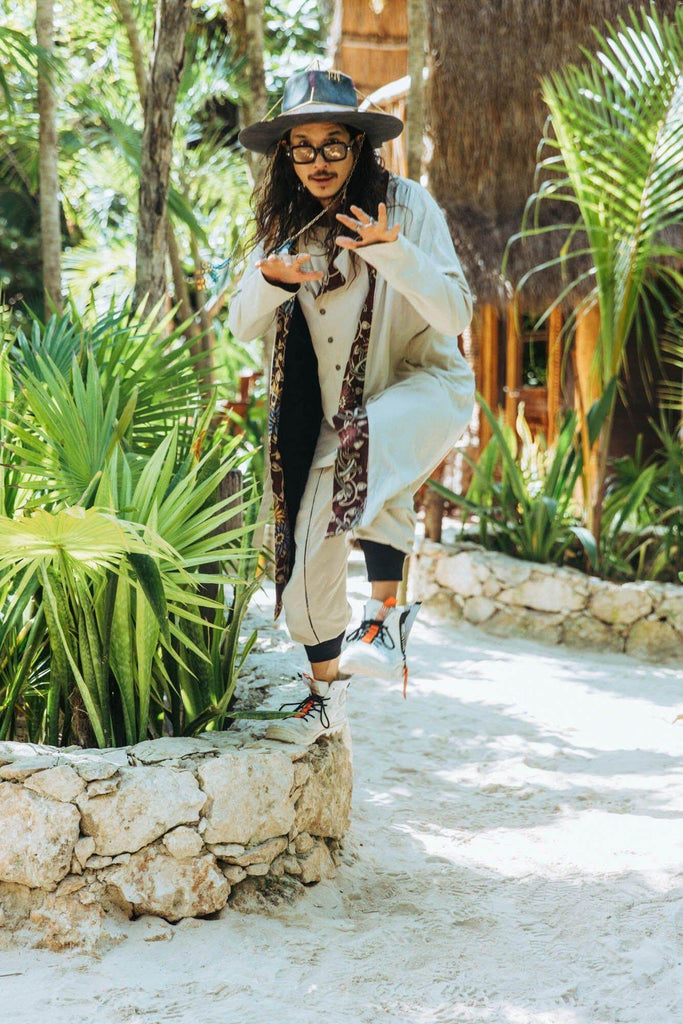 VALO Design Clothing Jackets QI JACKET - Japanese inspired kimono style high quality linen cotton jacket