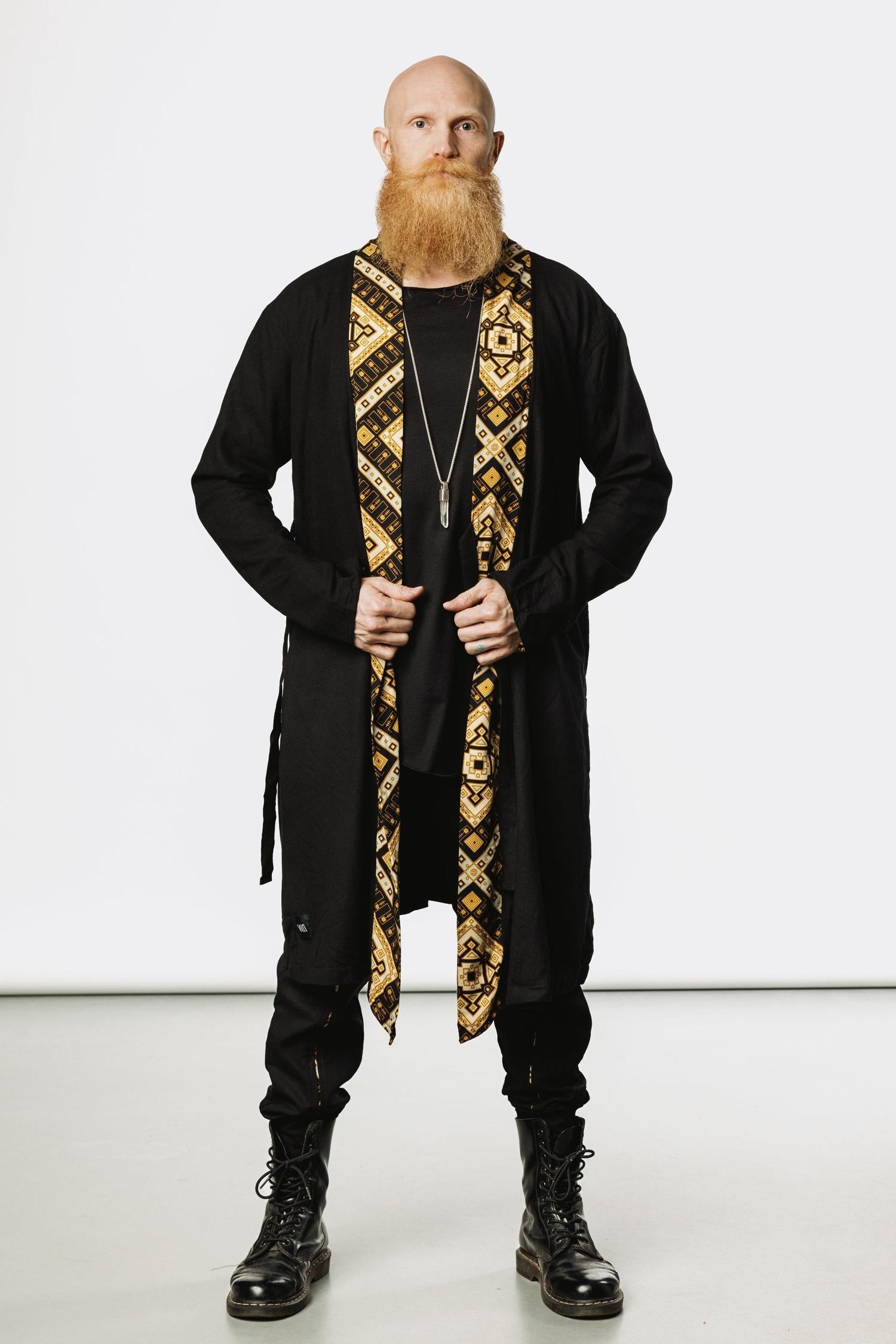 VALO Design Clothing Jackets / QI JACKET - Japanese inspired kimono style high quality linen cotton jacket