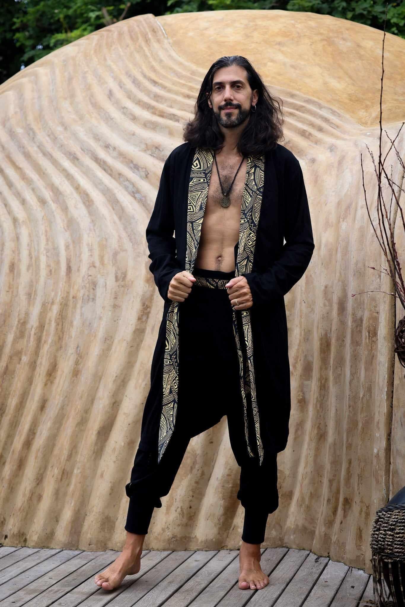 VALO Design Clothing Jackets / QI JACKET - Japanese inspired kimono style high quality linen cotton jacket