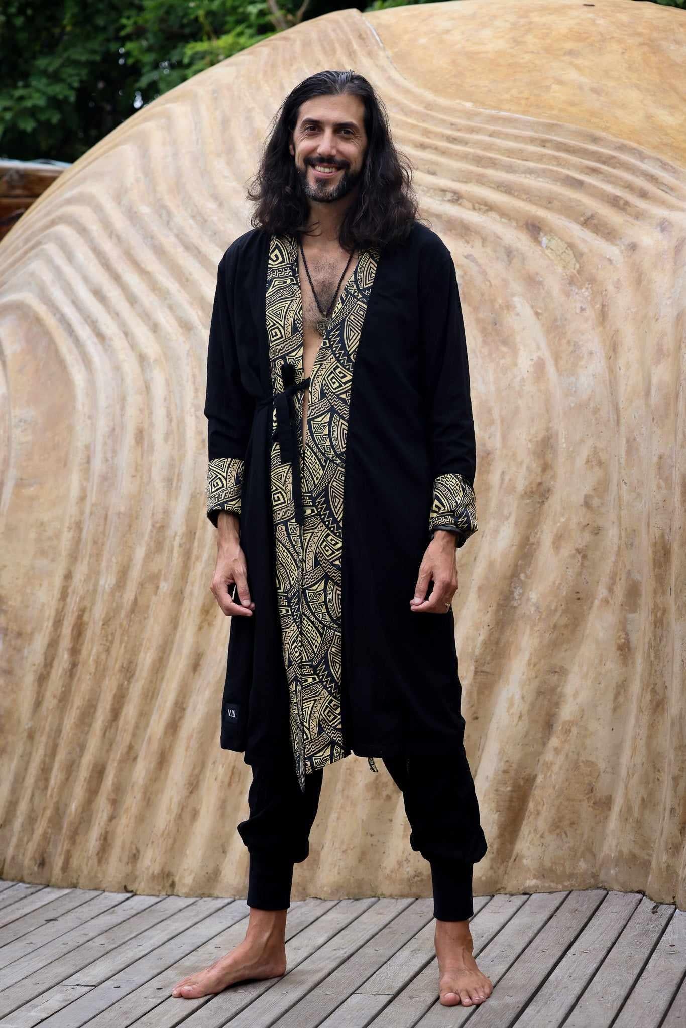 VALO Design Clothing Jackets / QI JACKET - Japanese inspired kimono style high quality linen cotton jacket