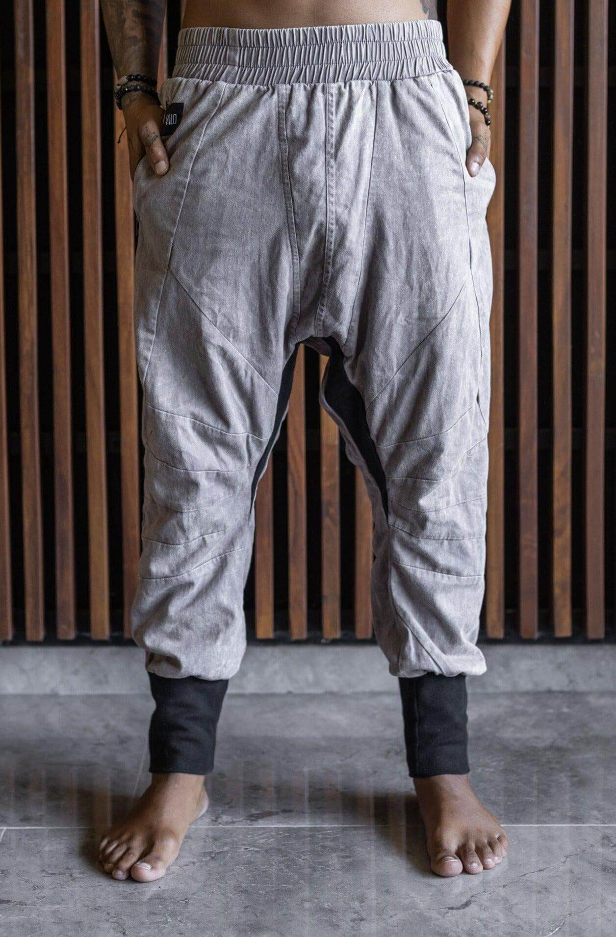 SISU Pants - Jogger style denim pants with two zipper pockets and drop crotch cut - VALO Design Clothing 