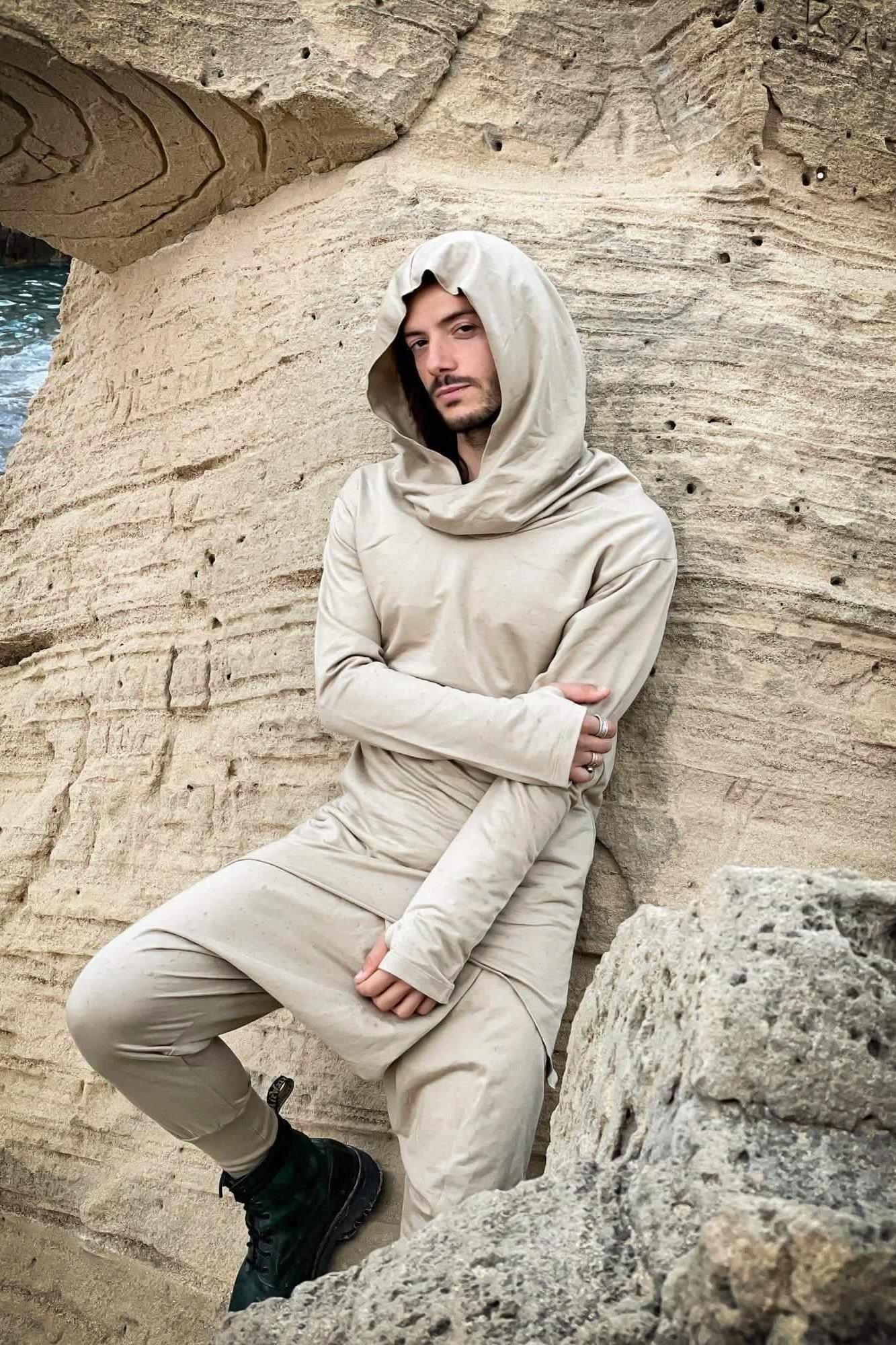 VALO Design Clothing Pants URBAN NINJA - Desert Khaki Harem pants from high quality cotton