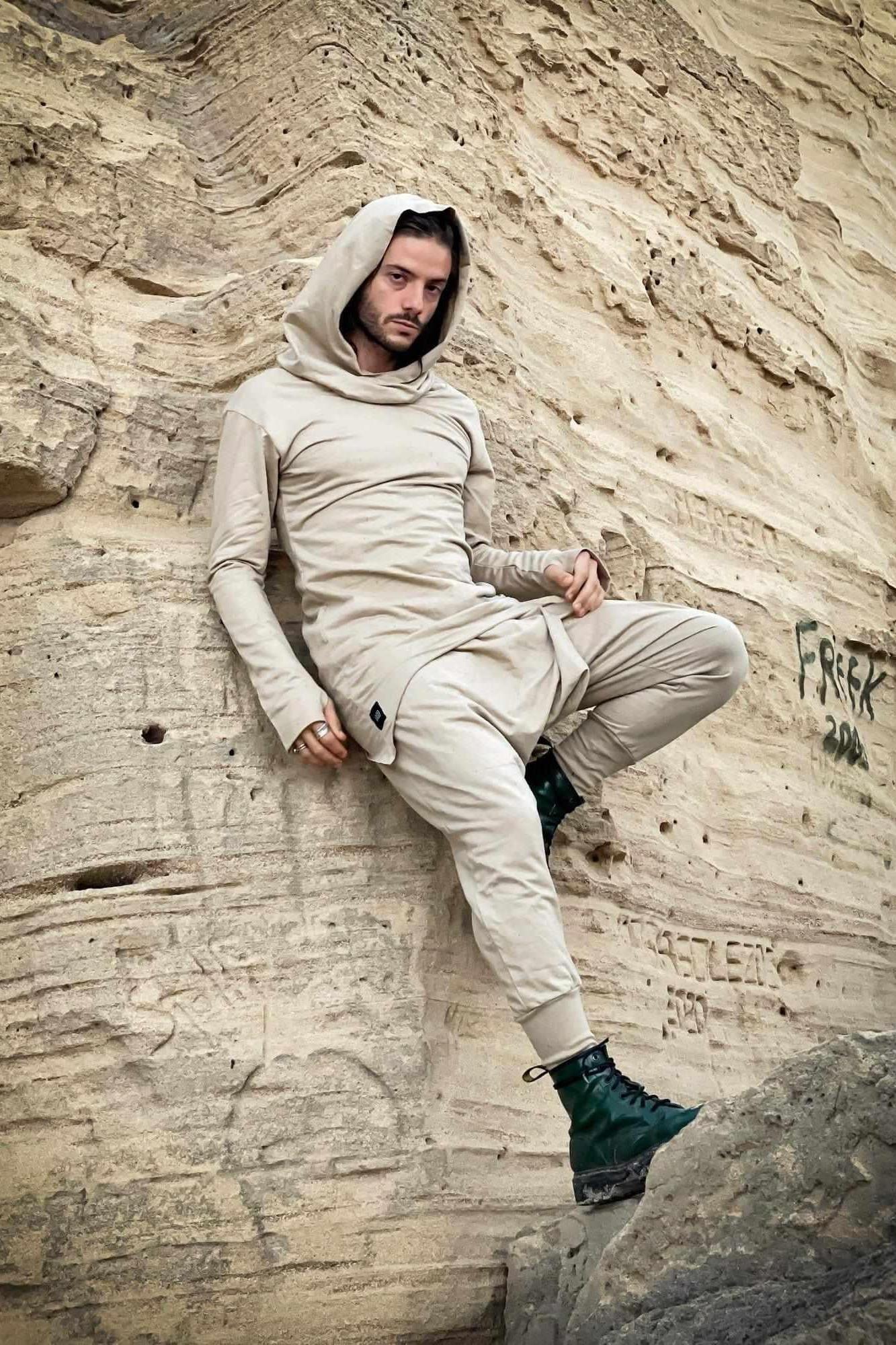 VALO Design Clothing Pants URBAN NINJA - Desert Khaki Harem pants from high quality cotton