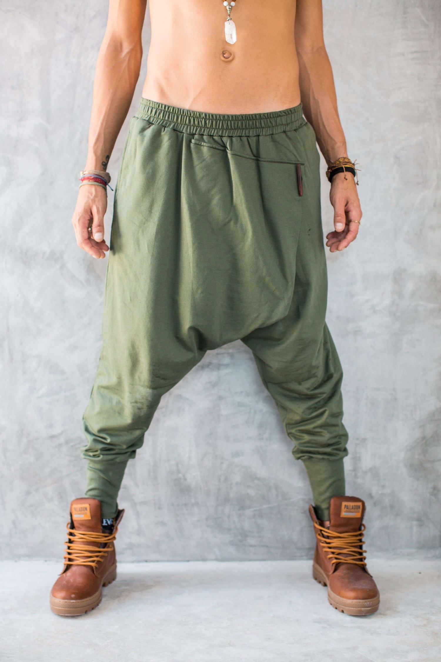 VALO Design Pants URBAN Ninja - Forest Green Harem pants from high quality cotton