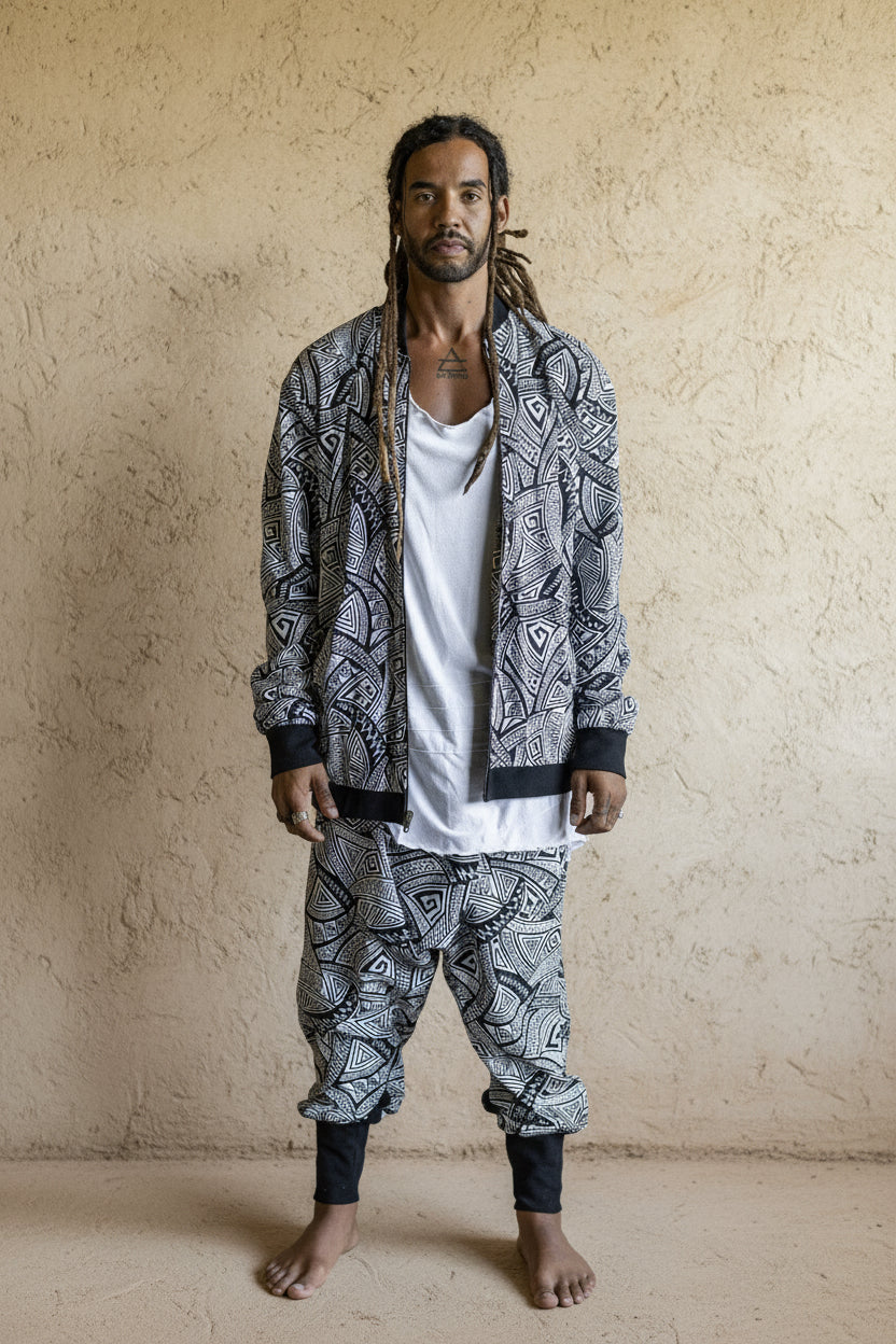 VALO BOMBER - Reversible multicolor cotton bomber zipper jacket with unique print - VALO Design Clothing 