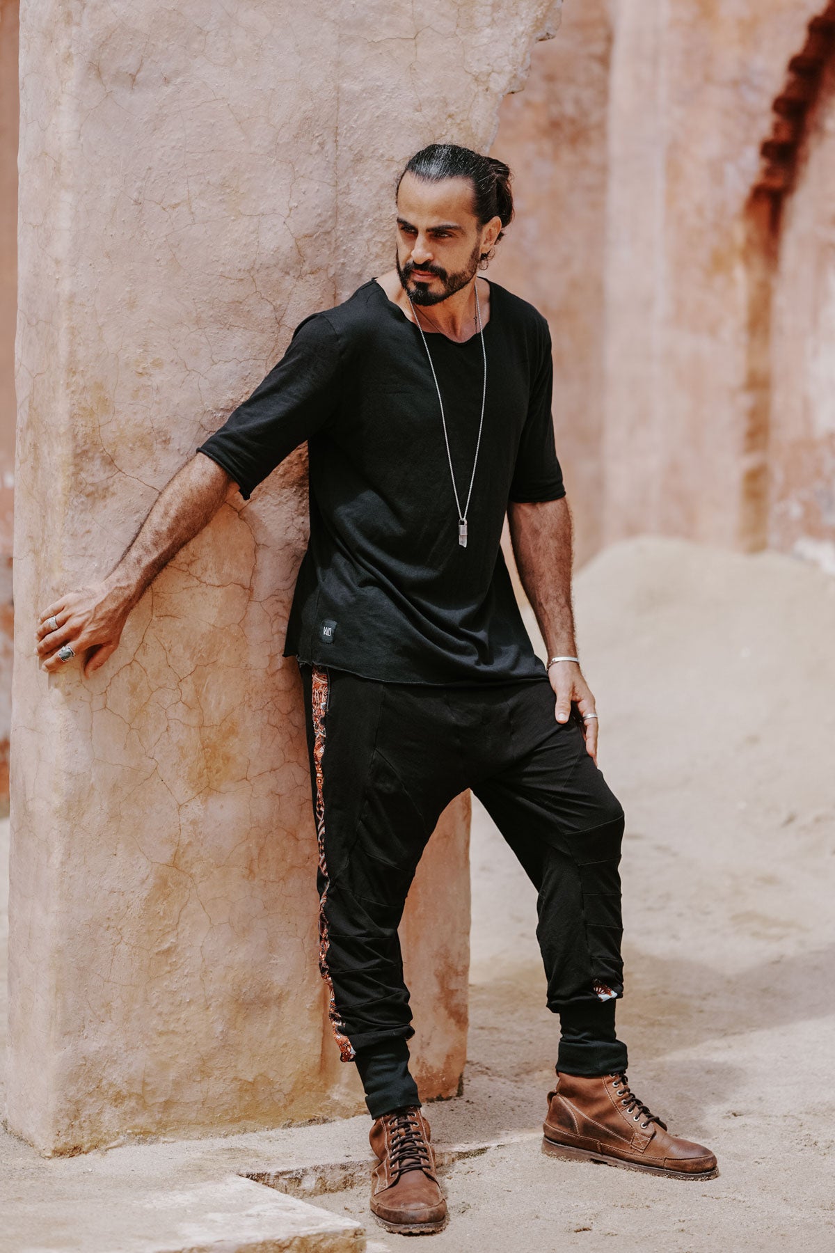 CAPO Pants - Slim leg bamboo stretch drop crotch joggers