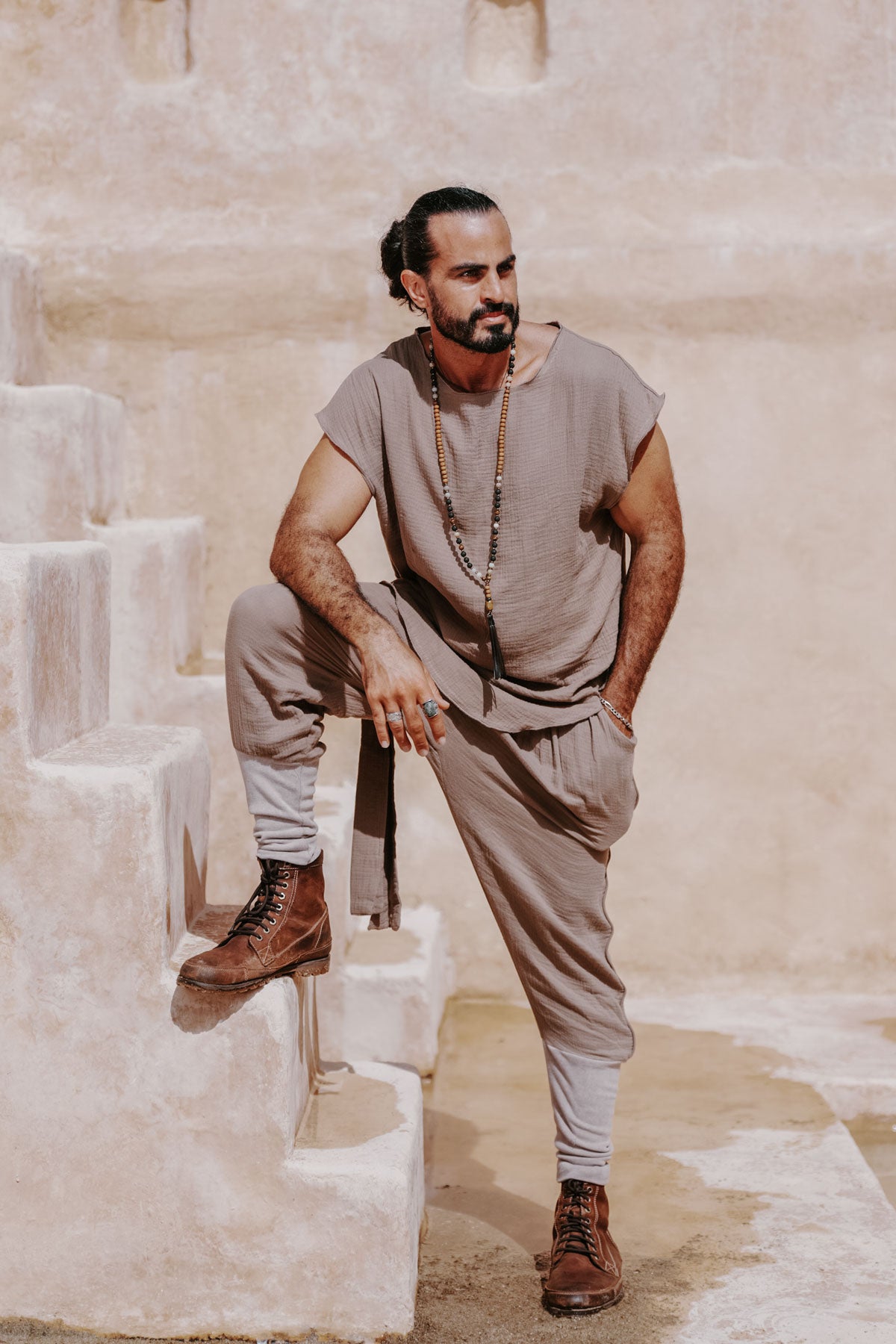 DJINN Pants - Relaxed Cotton Crepe Harem Pants