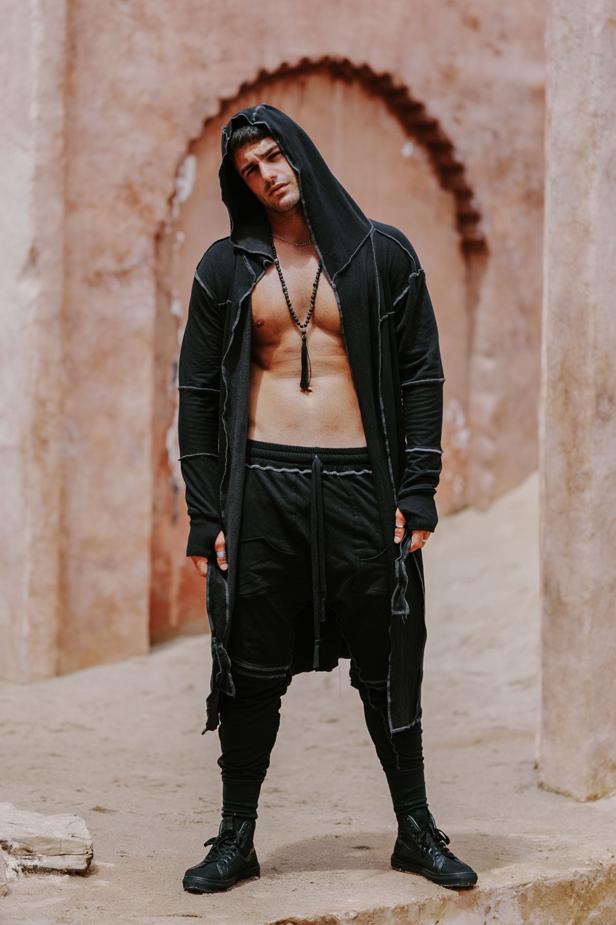 SAUDARA Duster - Hooded Bamboo Fleece Cardigan