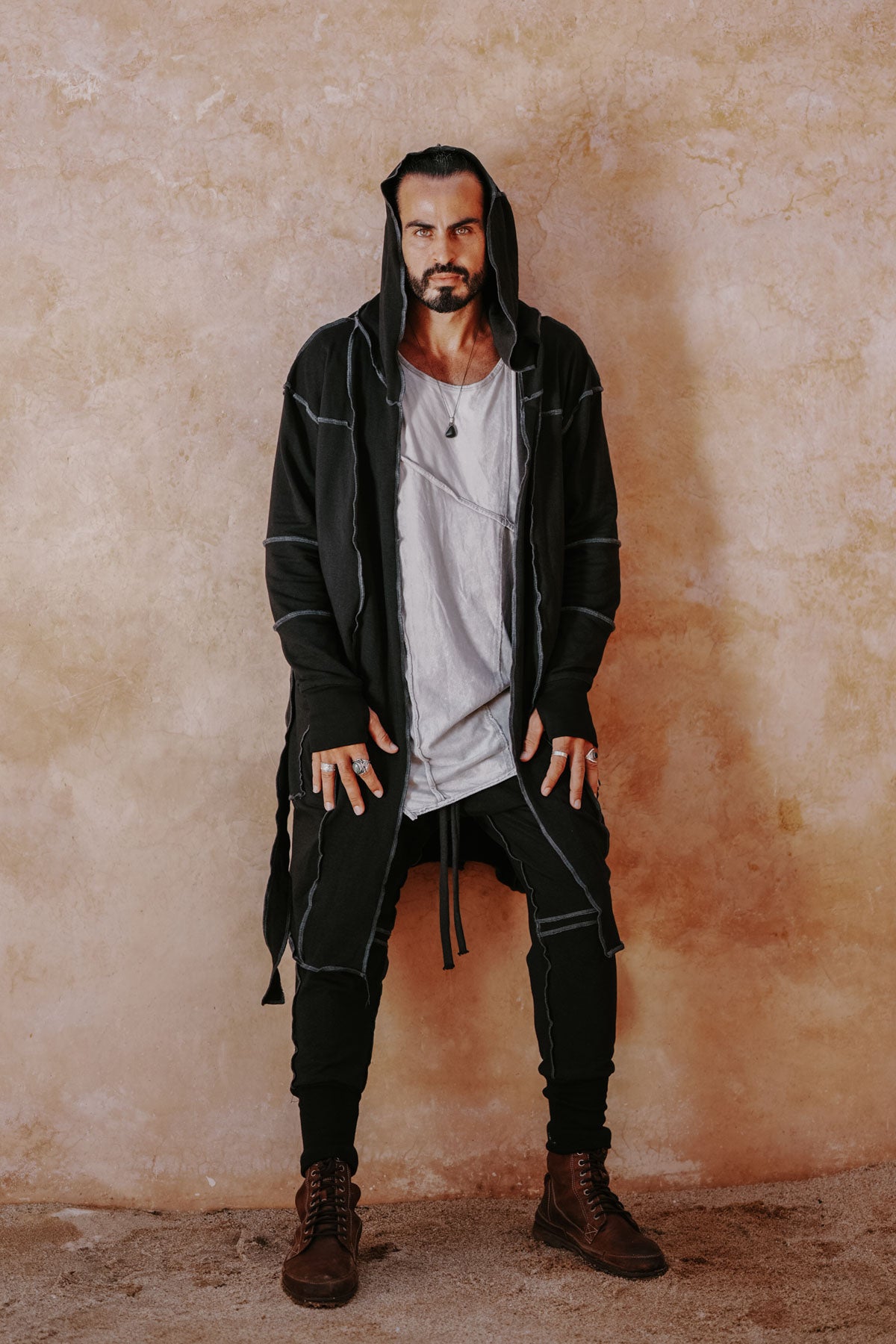 SAUDARA Duster - Hooded Bamboo Fleece Cardigan